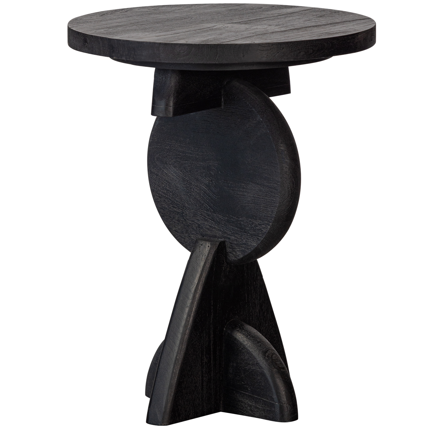 Table basse en bois de manguier noir Pete 52x40 cm