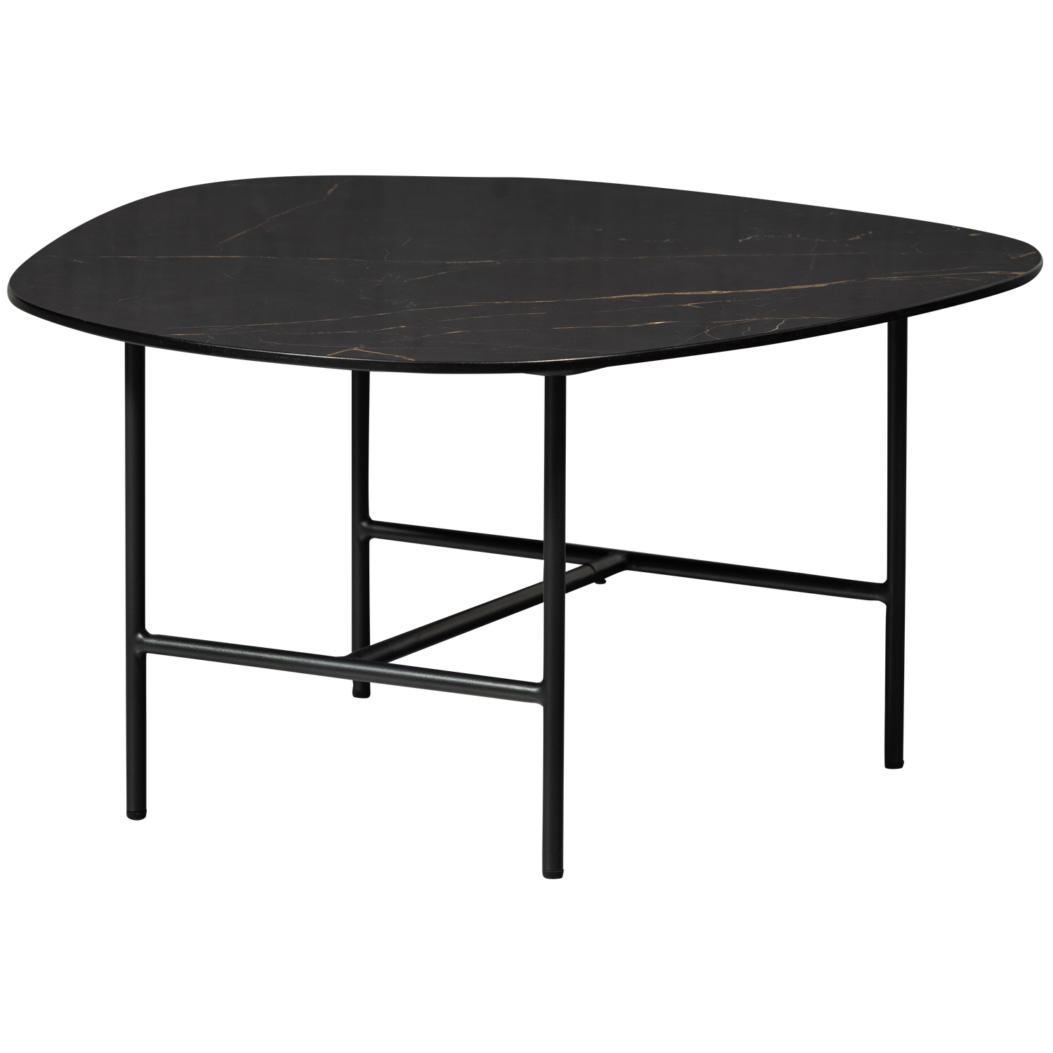 Tavolino effetto marmo nero Vajen