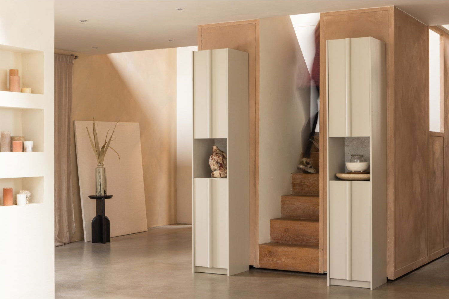 Credenza 2 ante in polvere di pino Basu 210x40 cm