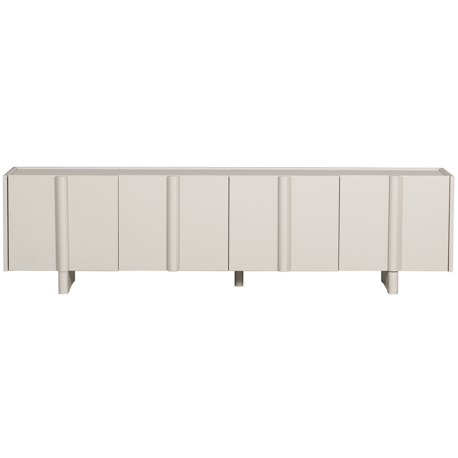 Meuble TV 4 portes en bois de pin Basu 53x200 cm