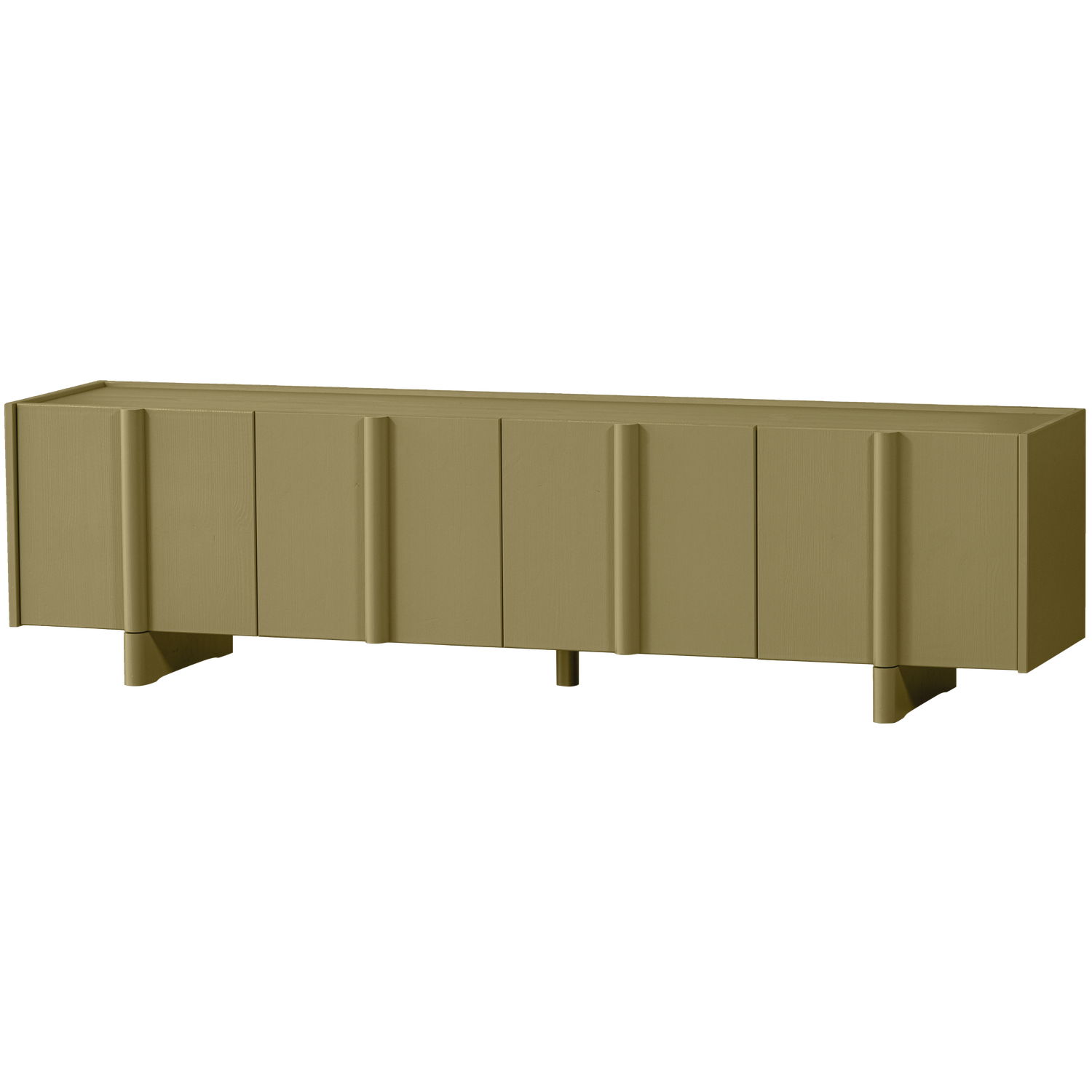 Meuble TV 4 portes en bois de pin Basu 53x200 cm