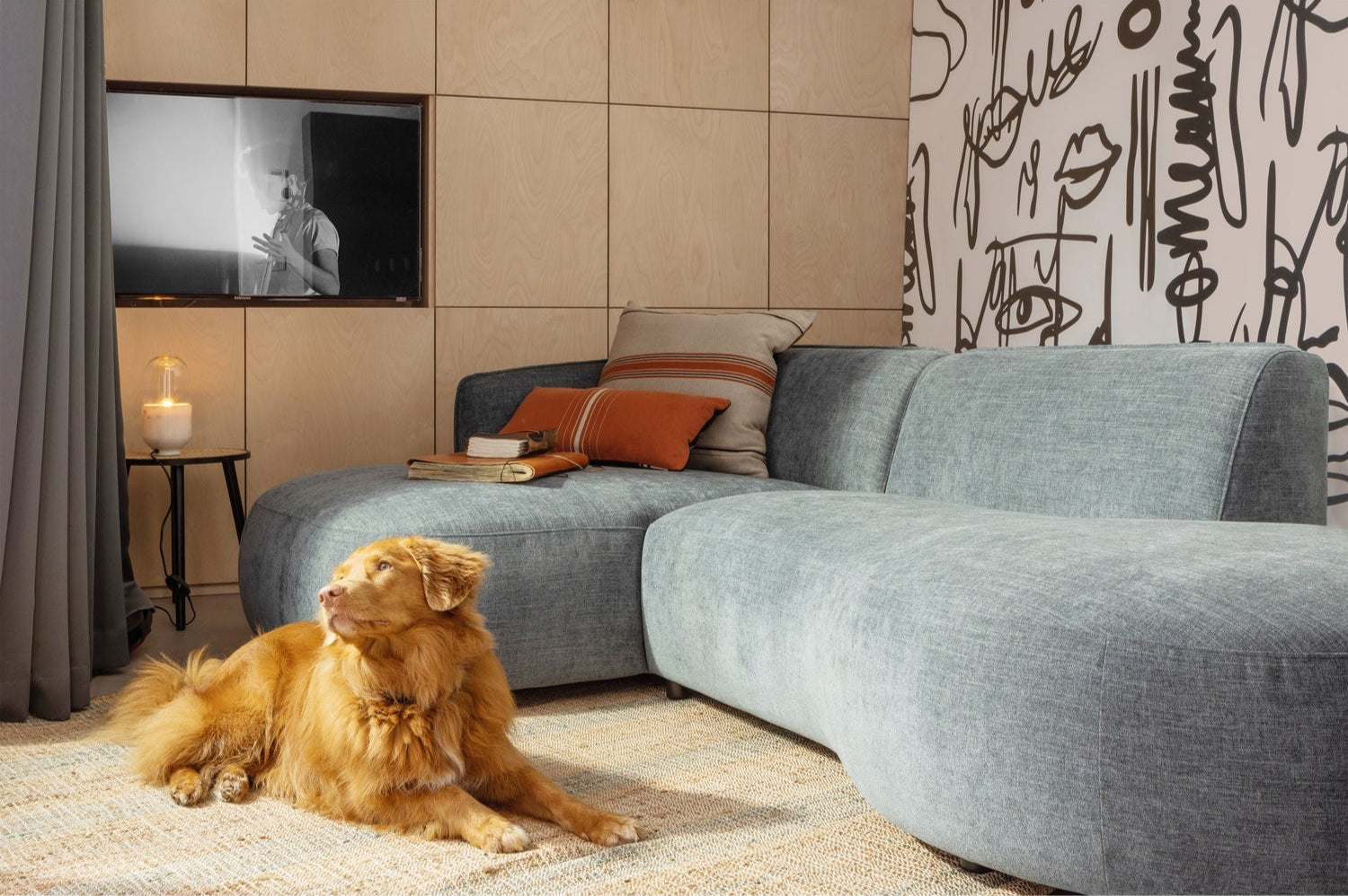 Cuscino a righe Hani 60x60 cm