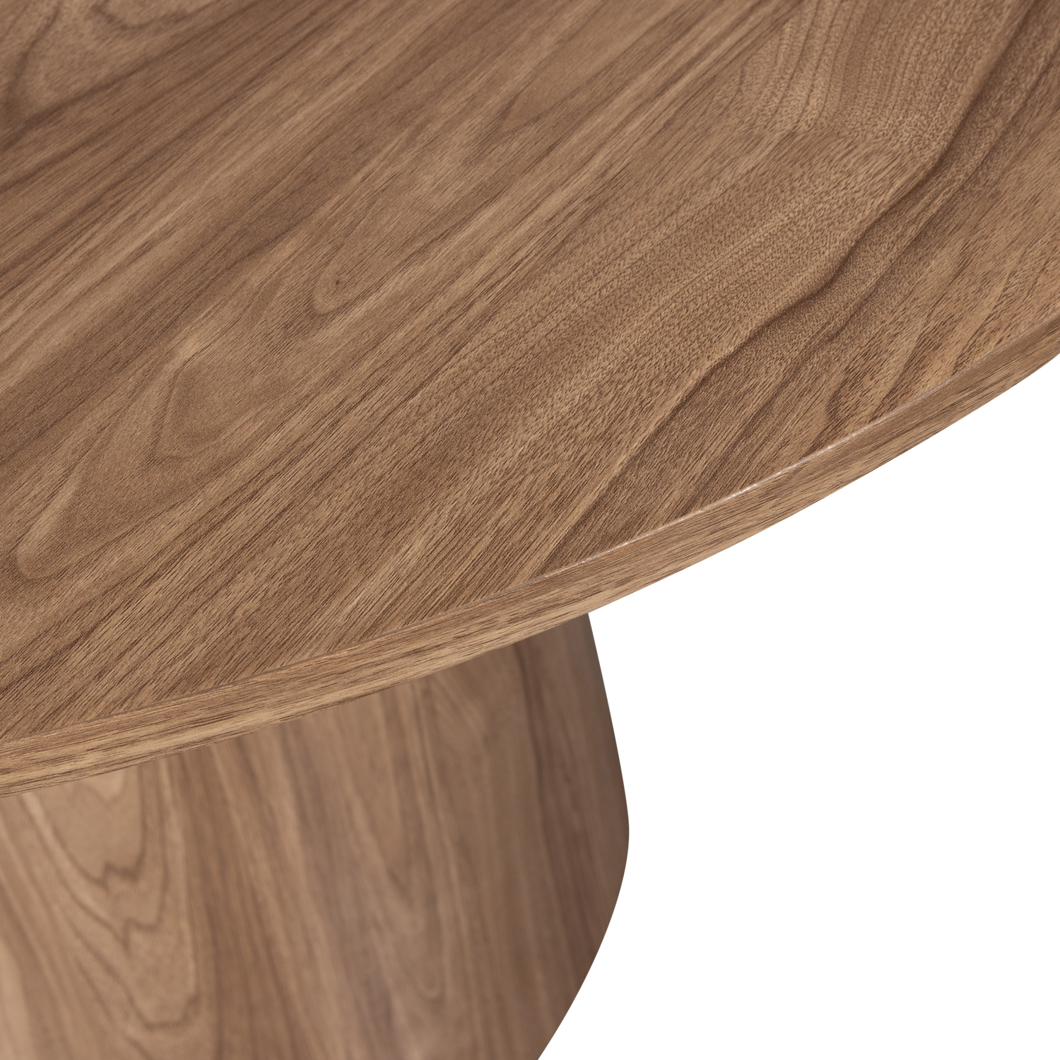 Table à manger ronde en noyer Moon 75x120 cm