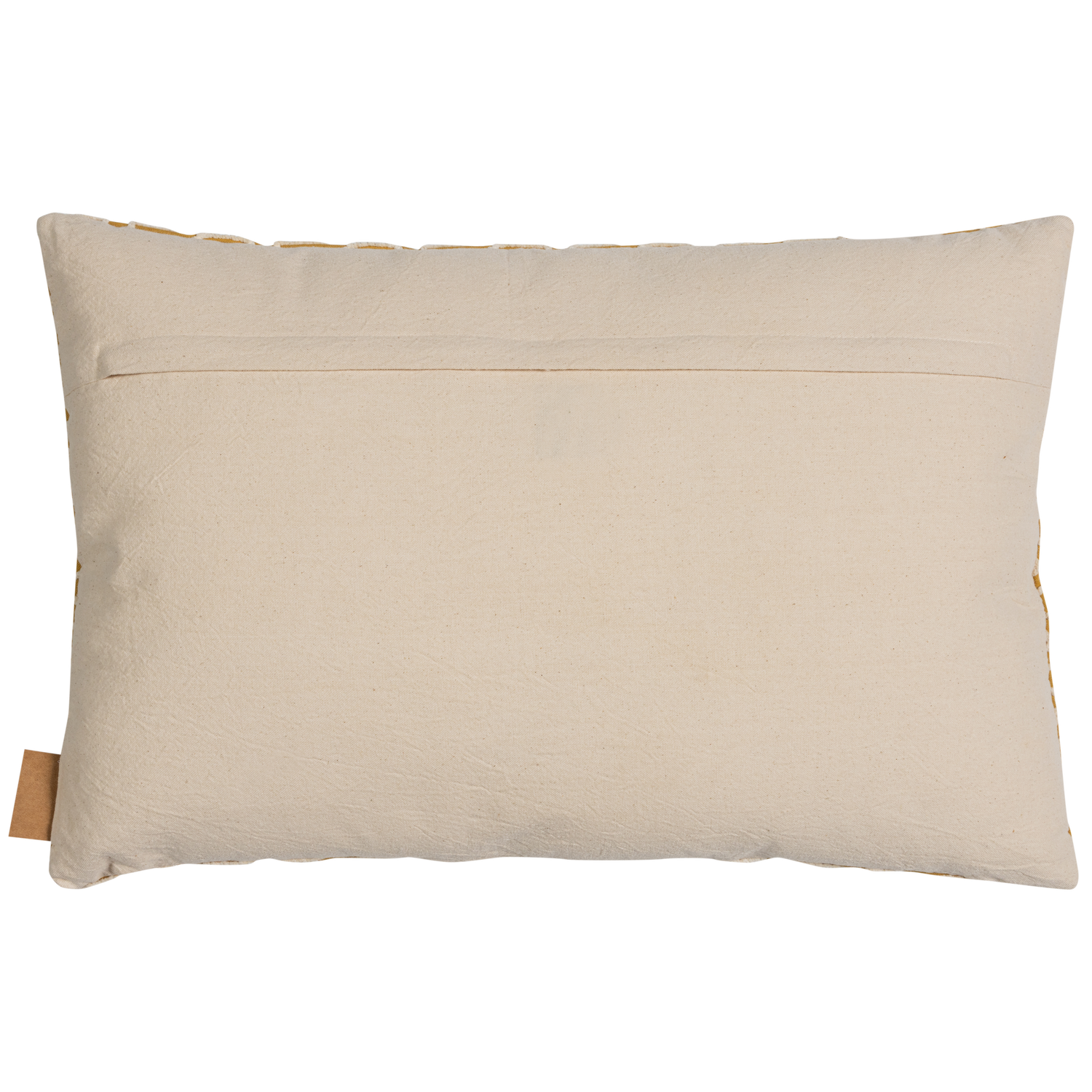 Cuscino con ricamo in ciniglia giallo Nima 40x60 cm