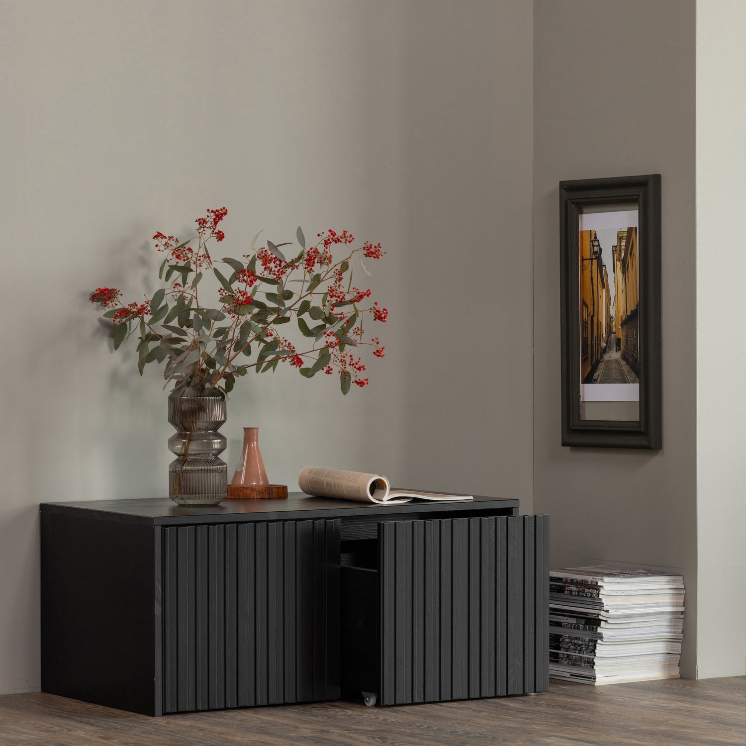 Caisse banc 2 tiroirs New Gravure 40x88 cm