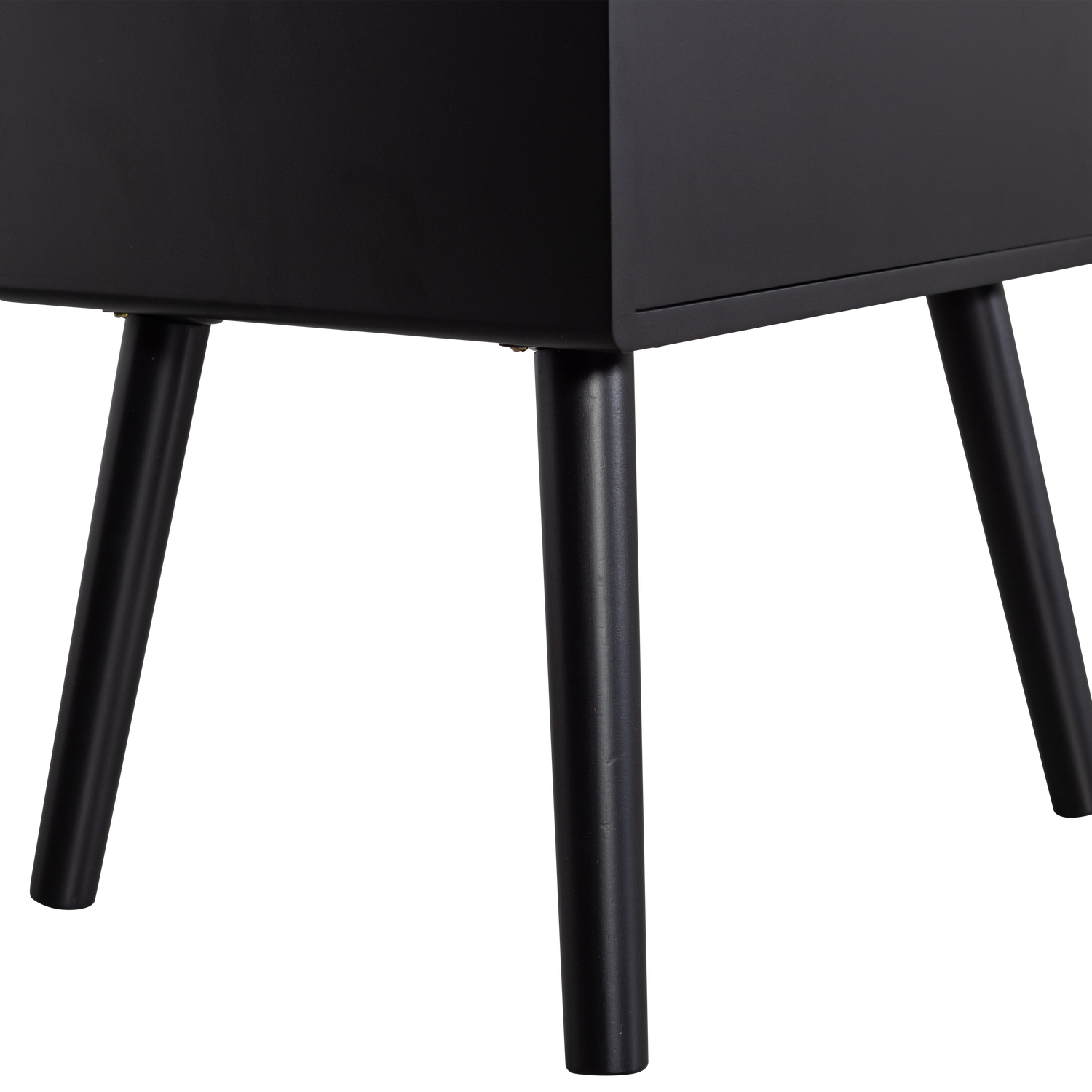 Table de chevet en bois noir Ozzy 75x36 cm