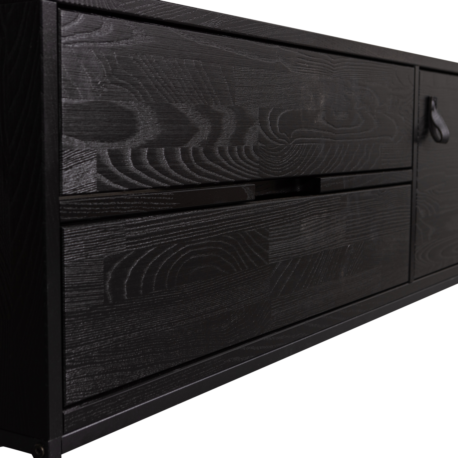 Meuble TV 1 porte 2 tiroirs en bois de pin Silas 55x120 cm