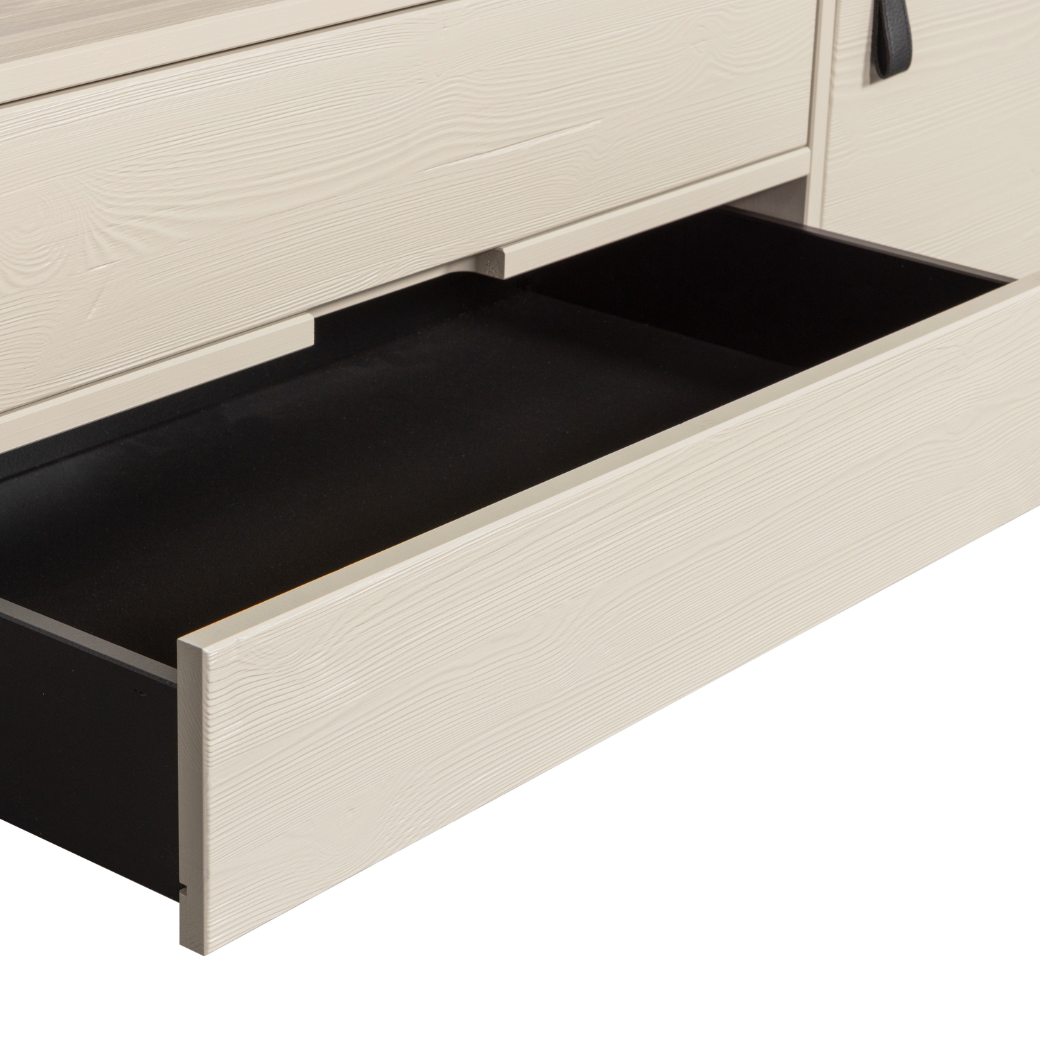 Meuble TV 1 porte 2 tiroirs en bois de pin Silas 55x120 cm