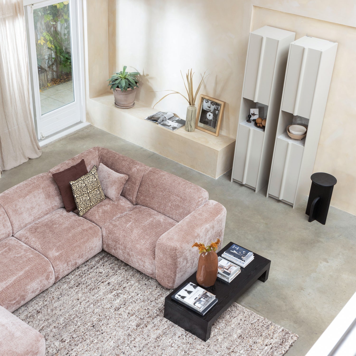 Tappeto marrone melange Efia