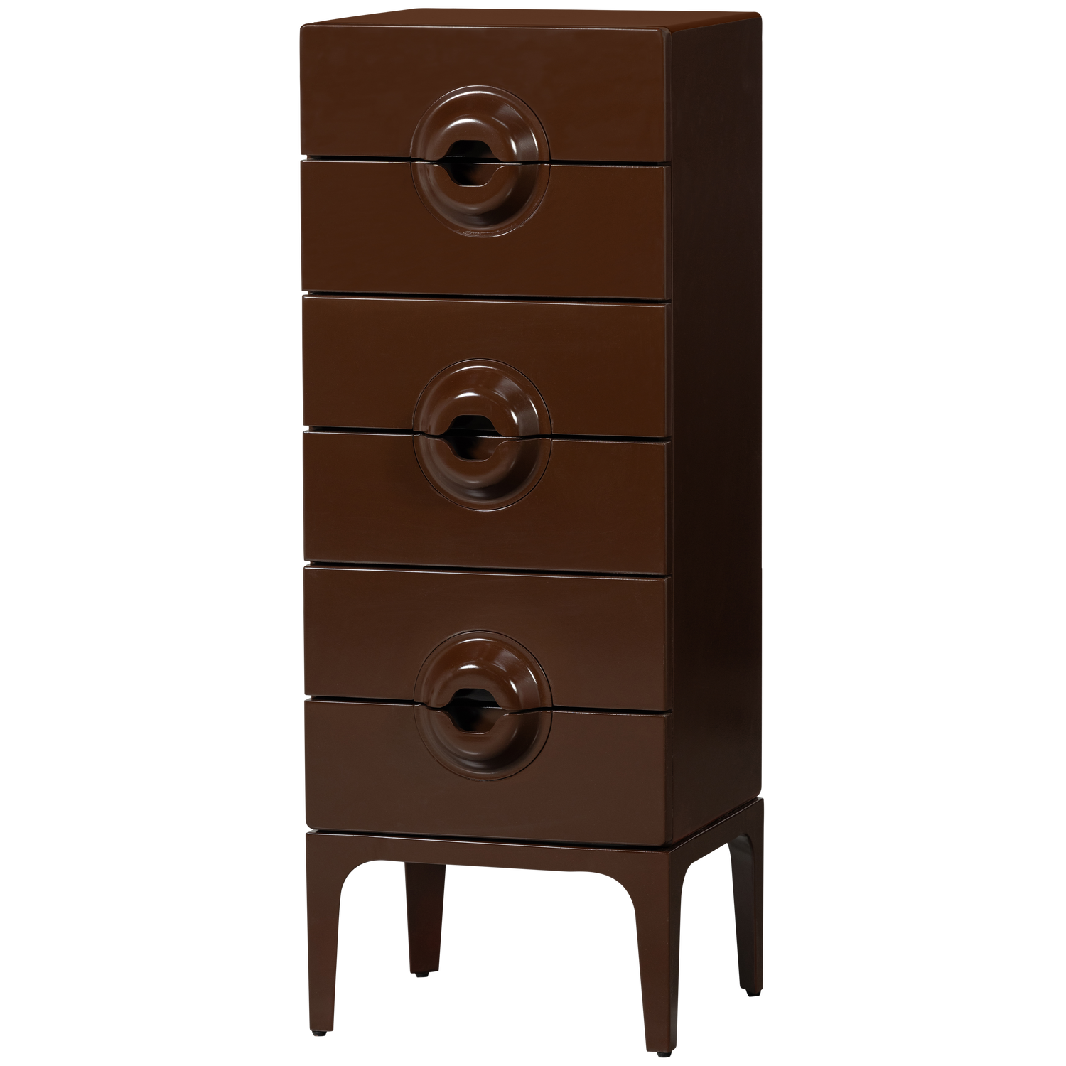 Cassettiera 6 cassetti in legno di eucalipto Merge 120x44 cm