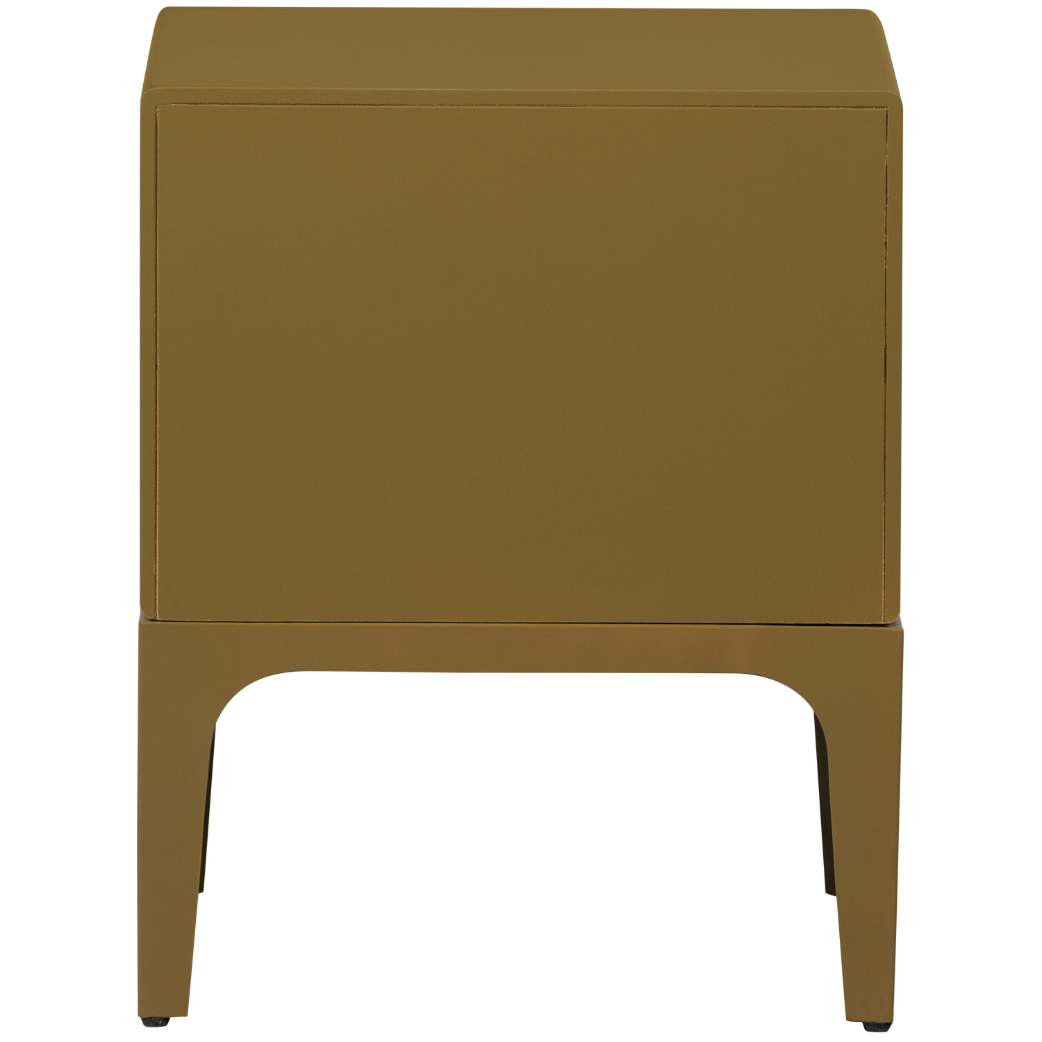 Table de chevet 2 tiroirs en bois jaune miel Merge 44x45 cm