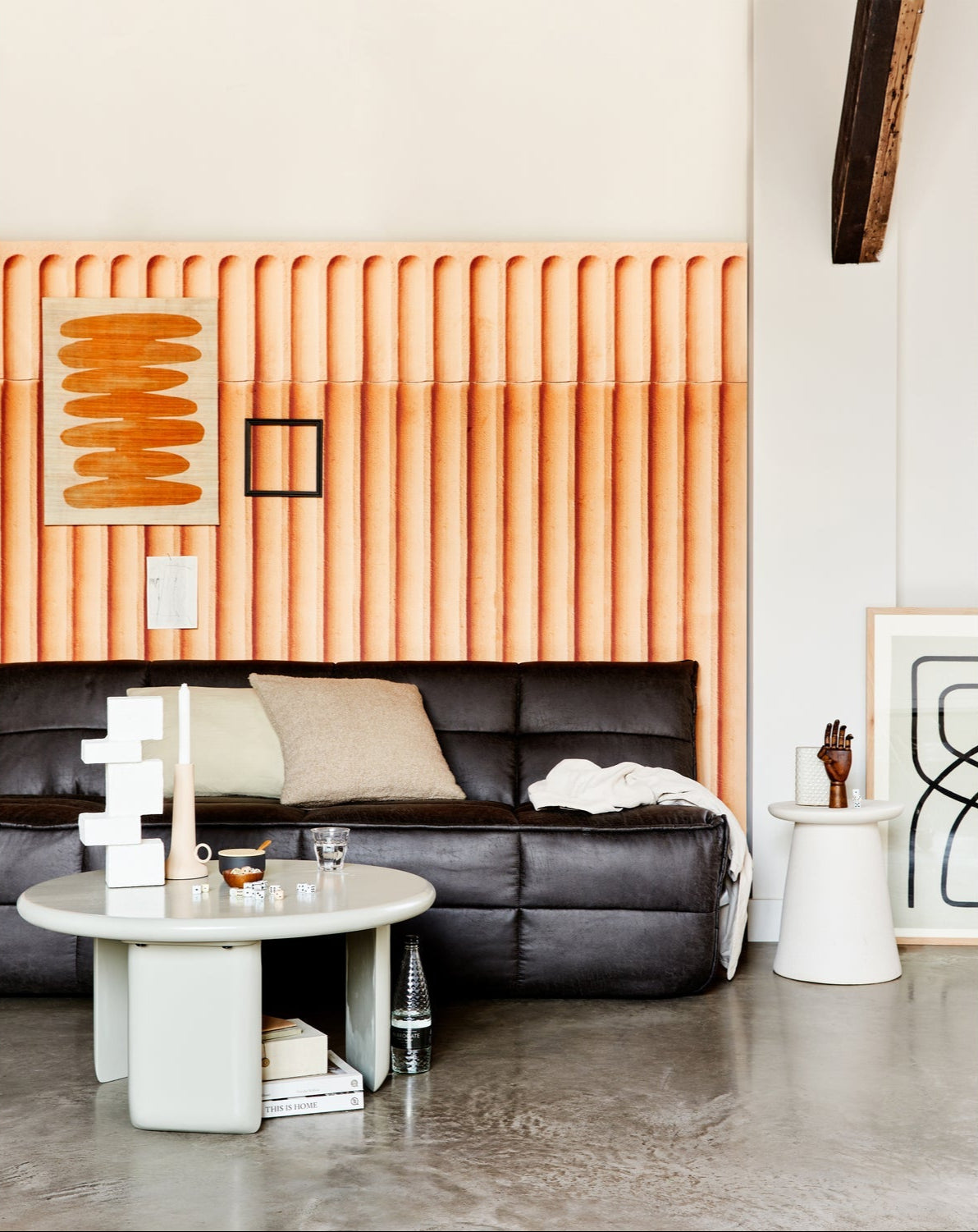 Tavolino in ceramica Button 45x35 cm