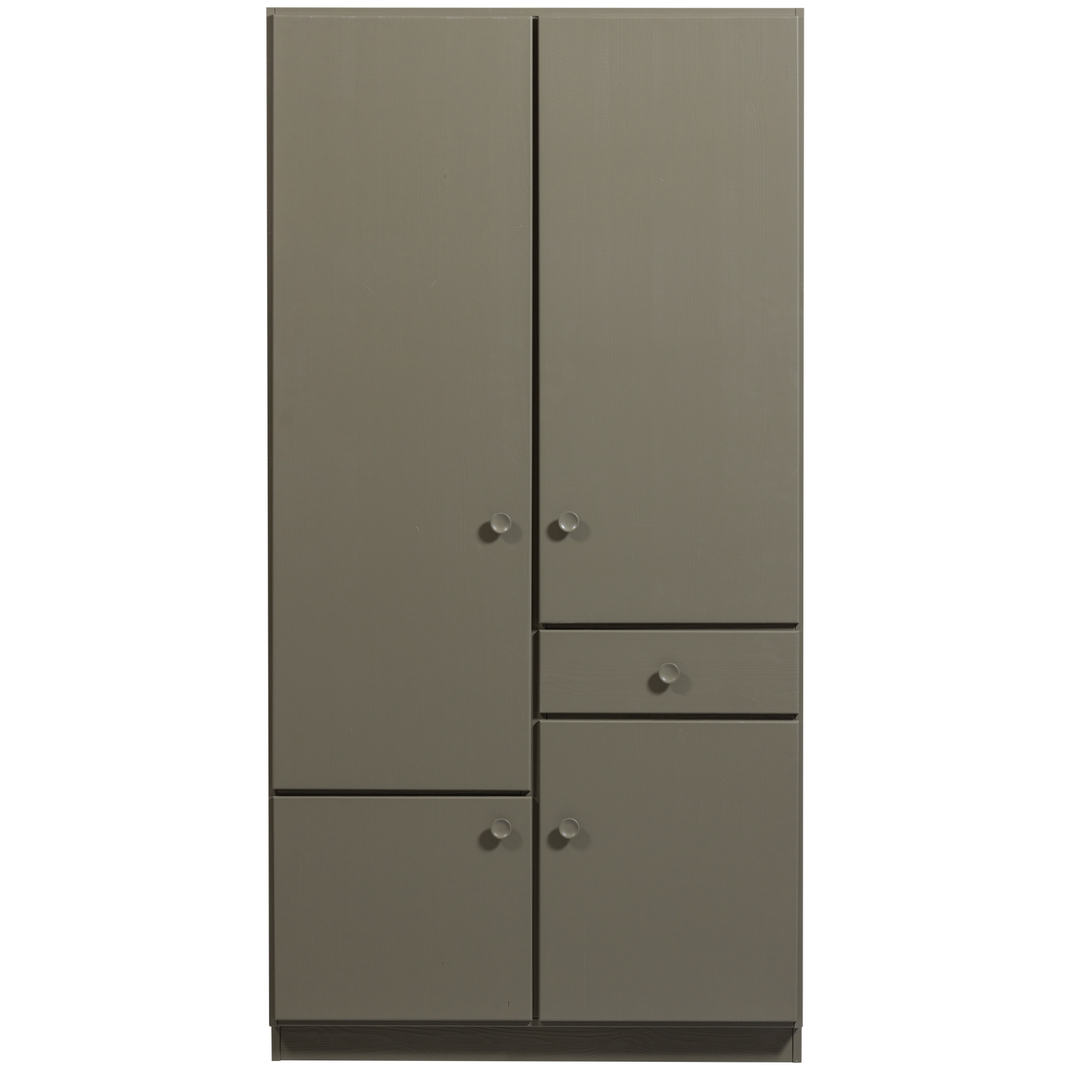 Credenza 4 ante 1 cassetto in pino verde Alfie 210x107cm