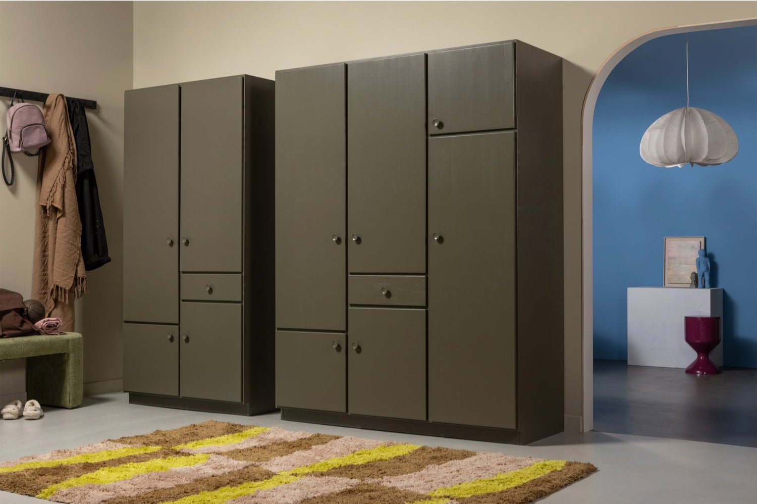 Lampada a sospensione in carta Dalia 37x60 cm