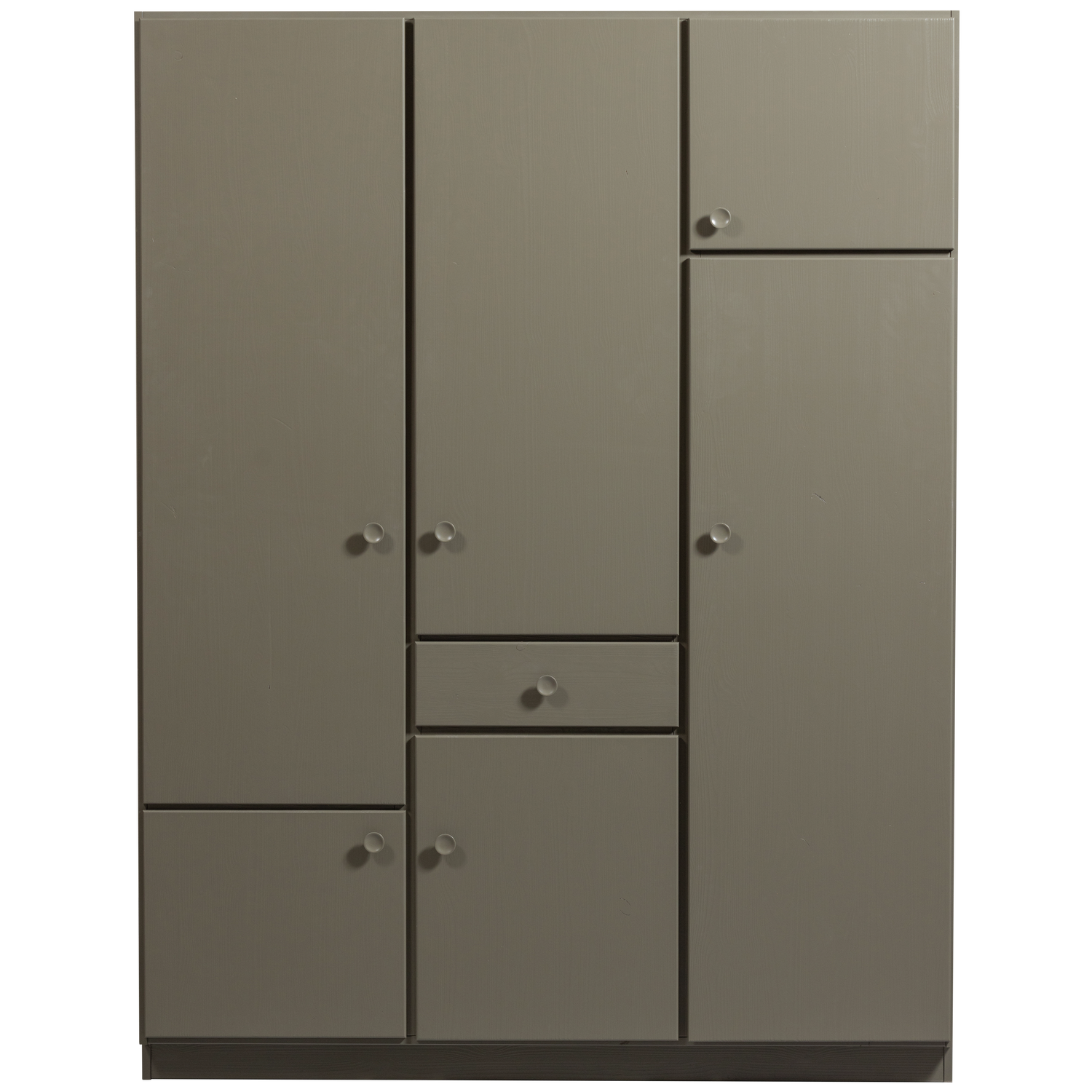 Armadio/cappottiera 6 ante 1 cassetto in pino verde Alfie 210x160cm