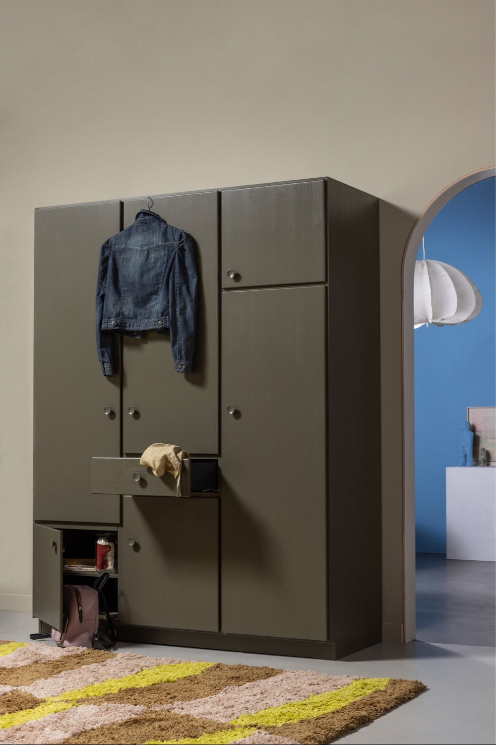 Lampada a sospensione in carta Dalia 37x60 cm