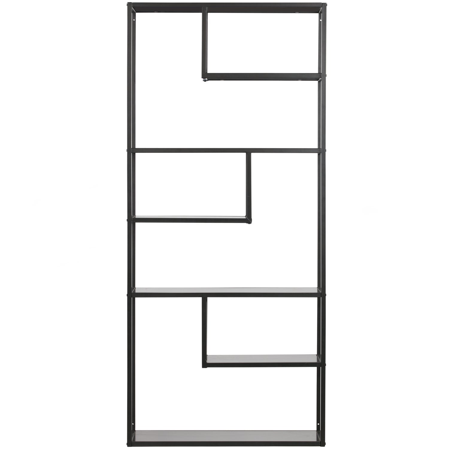 Libreria a giorno in metallo nero opaco Teun