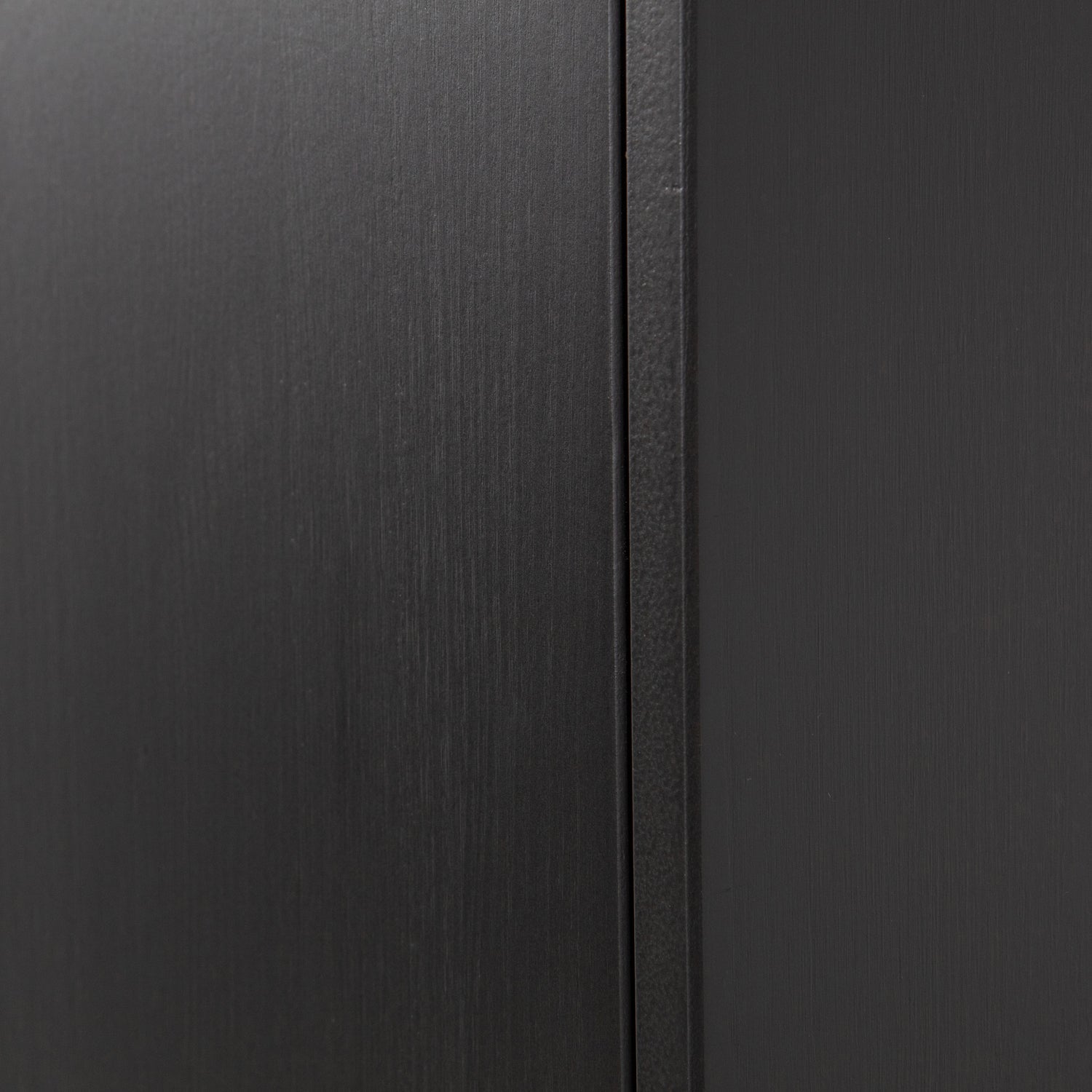 Buffet 1 porte en bois de pin noir mat Teun 188x44 cm