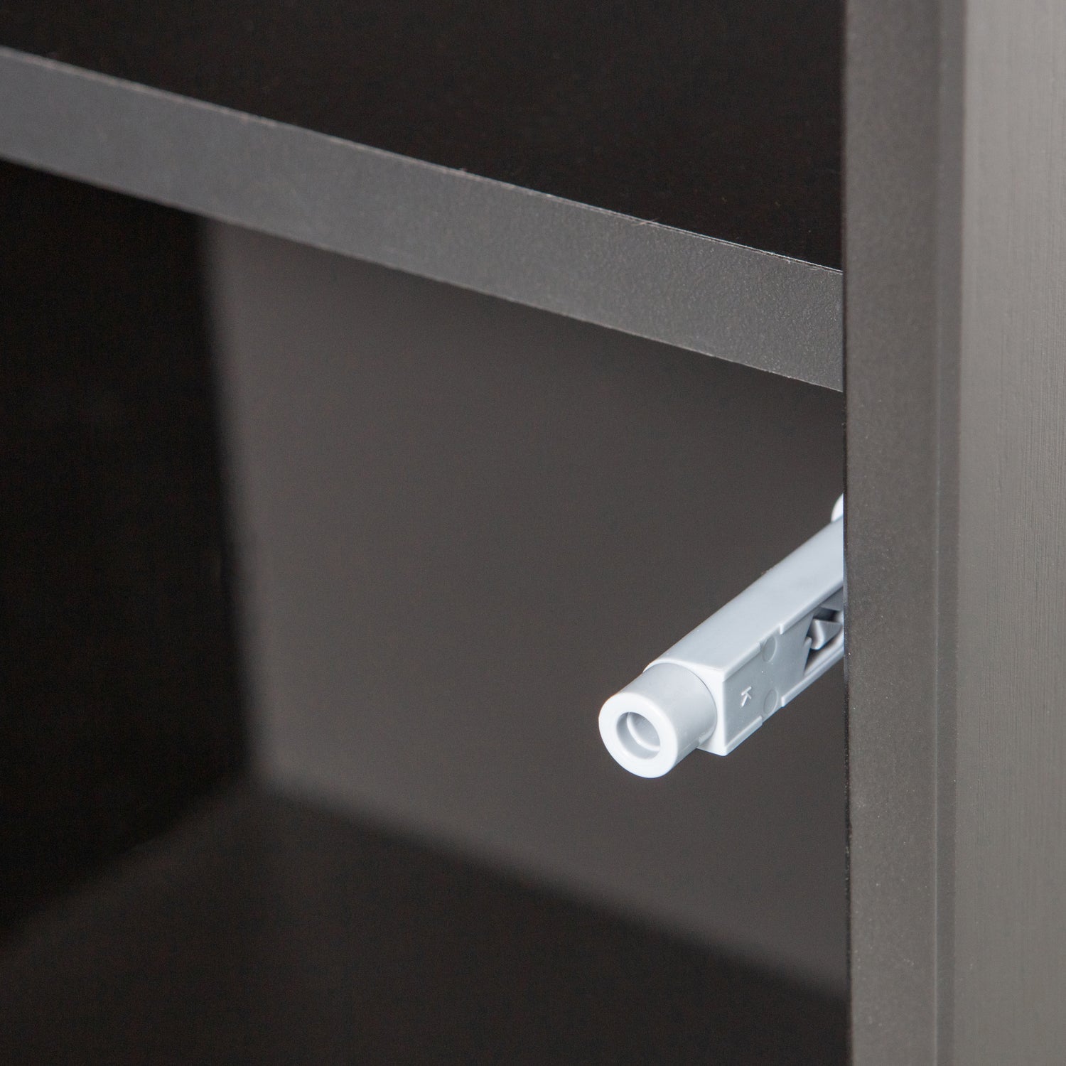 Buffet 1 porte en bois de pin noir mat Teun 188x44 cm