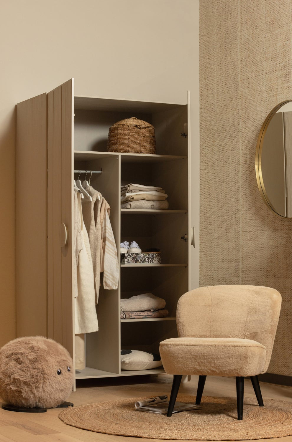 Buffet 2 portes en bois de pin Noah 200x110 cm