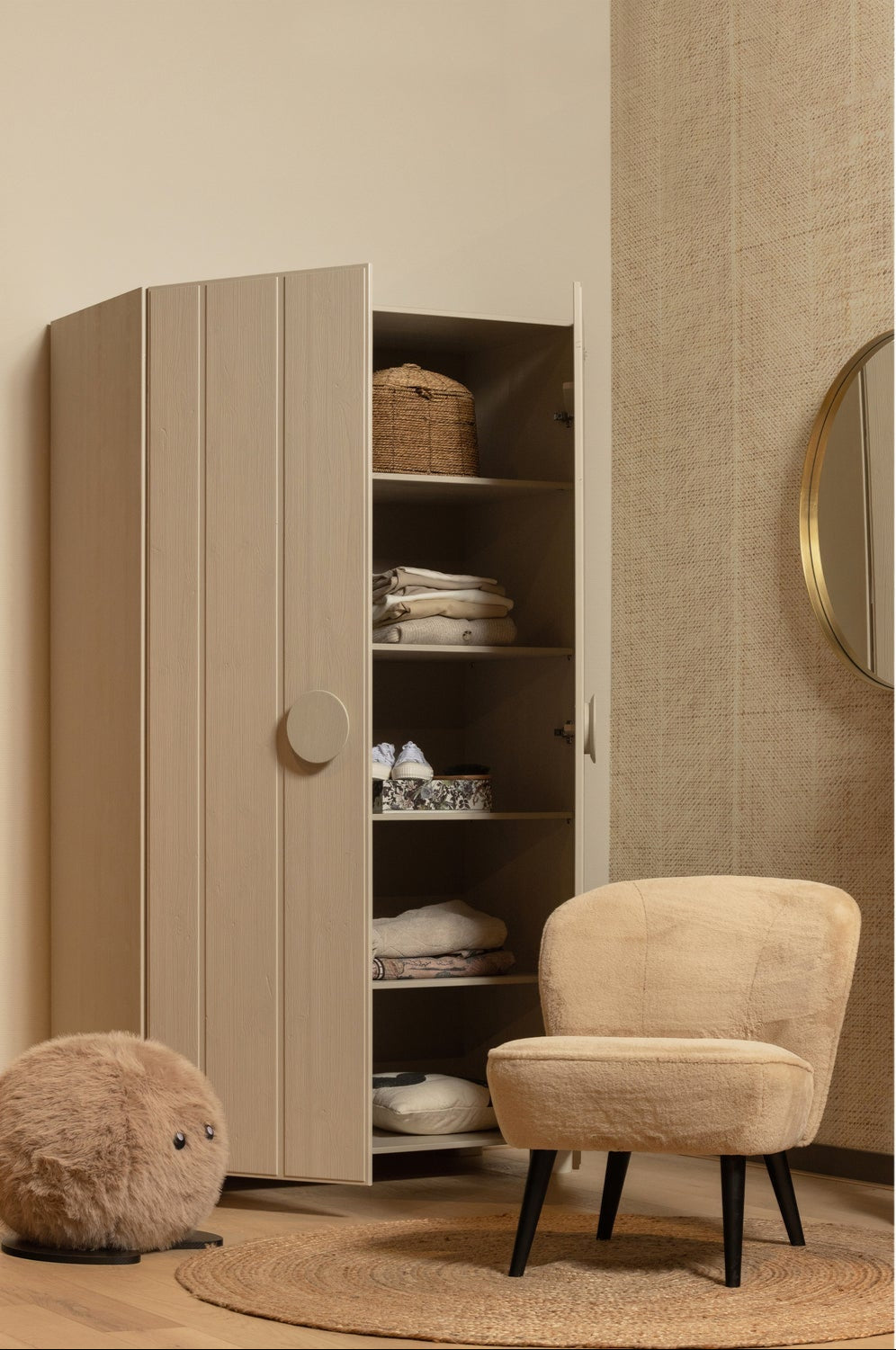 Buffet 2 portes en bois de pin Noah 200x110 cm