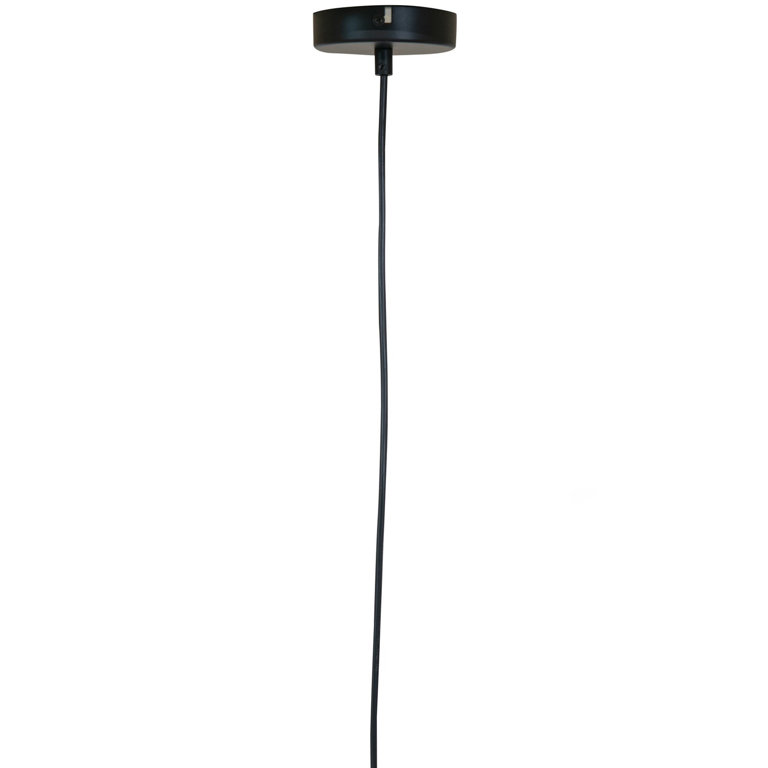 Lampe à suspension en jute noir Kace 26x45 cm