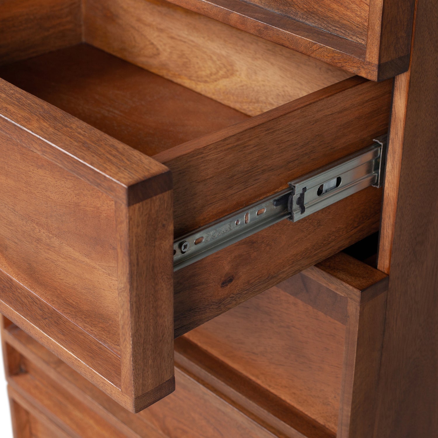 Cassettiera 5 cassetti in legno di mango naturale Forrest 121x60 cm