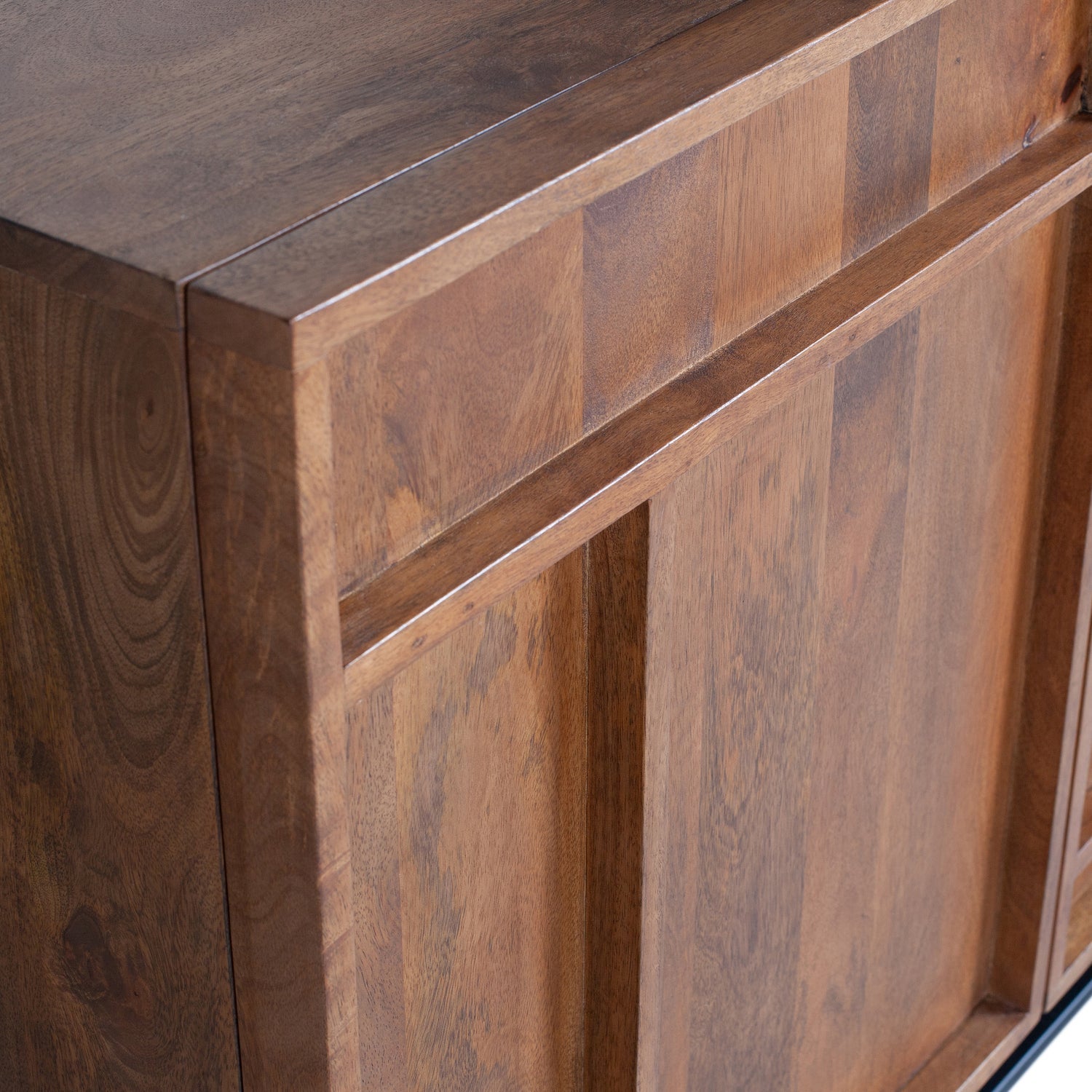 Buffet 2 portes 3 tiroirs en bois de manguier Forrest 75x160 cm