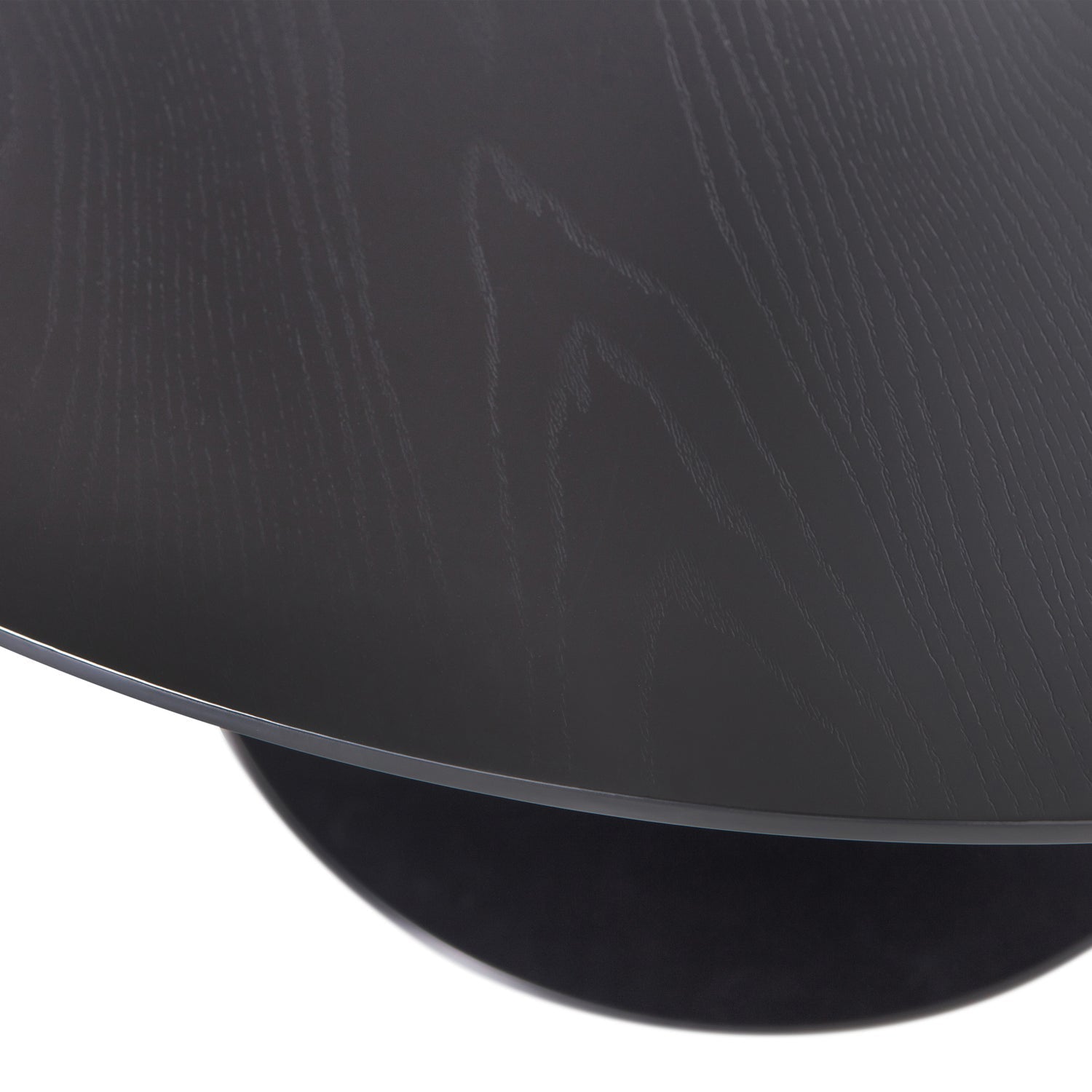 Table à manger ronde noire Sammy 75x120 cm
