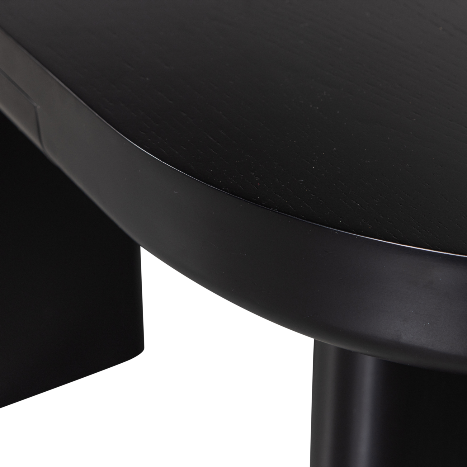 Bureau/table basse plaqué noir Mael 75x120 cm