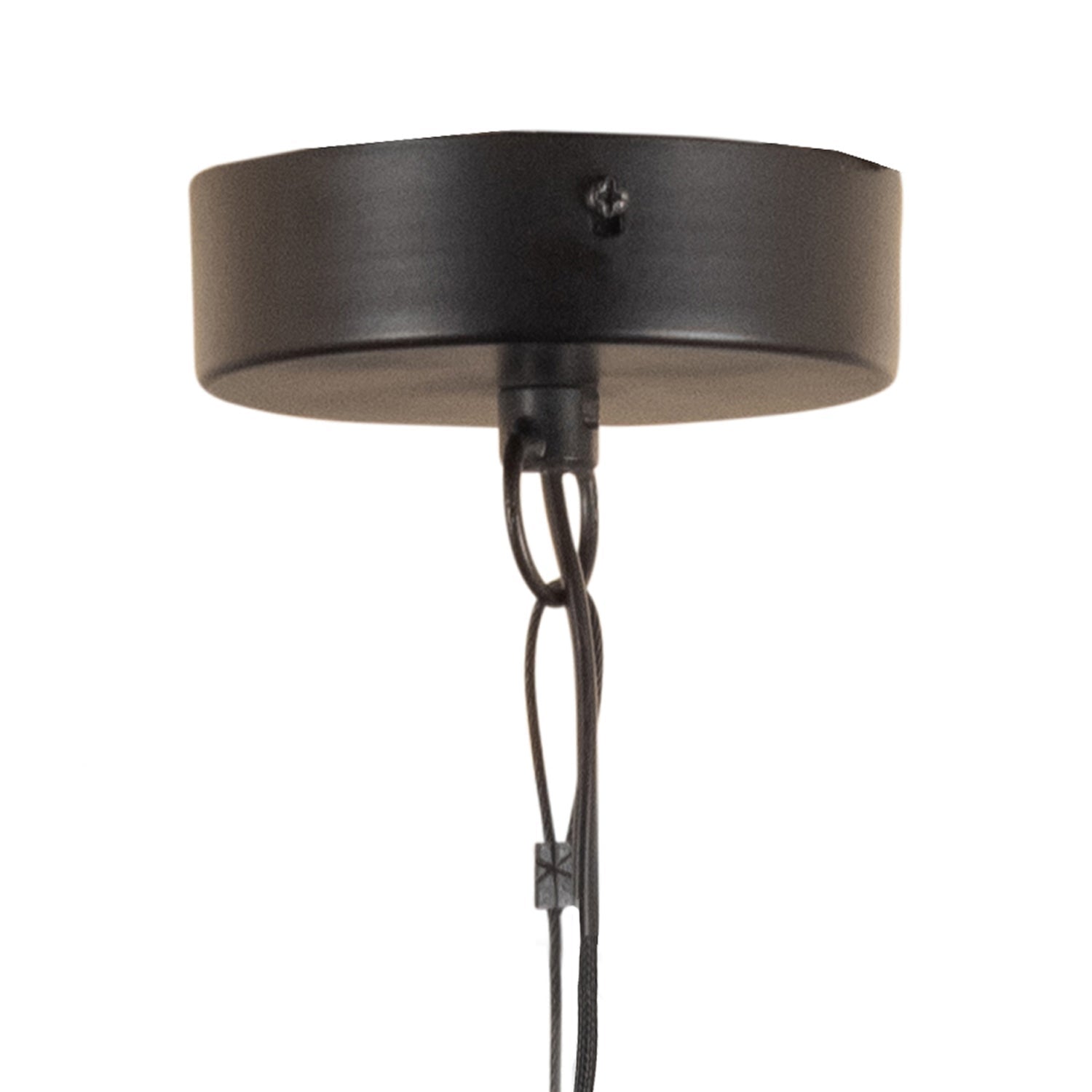 Lampada a sospensione in metallo nero Esila 29x50 cm