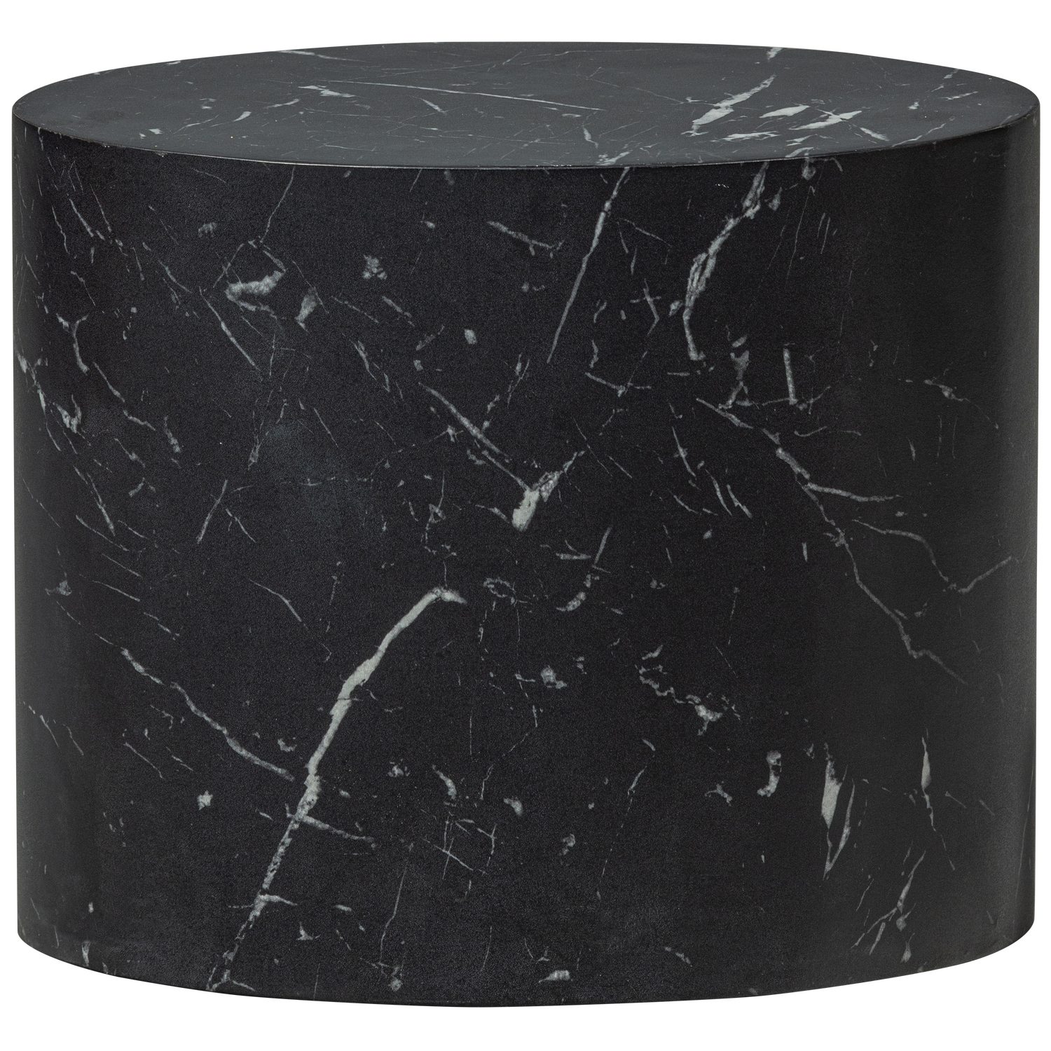Table basse effet marbré noir Quint 33x40 cm