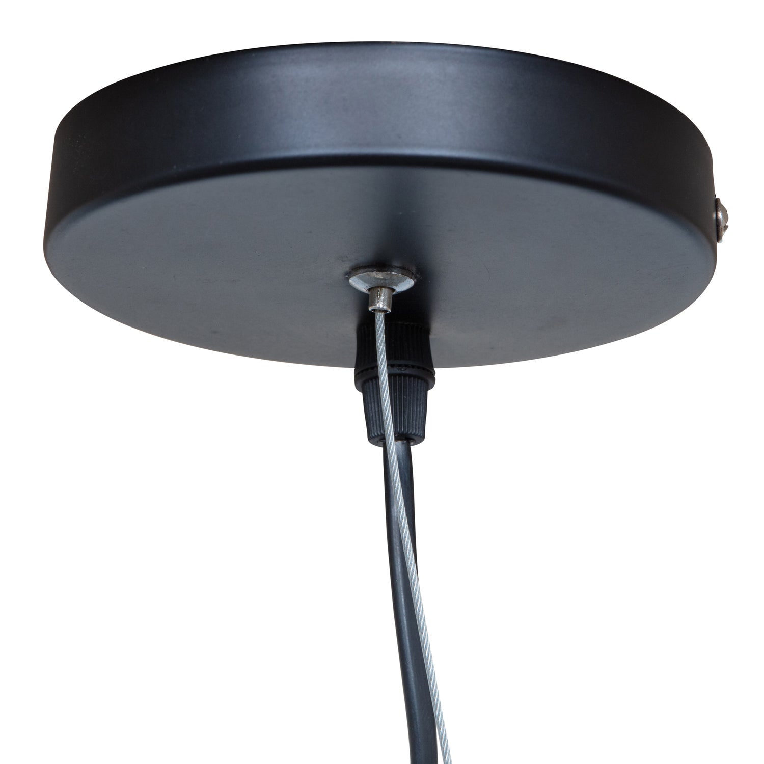 Lampada a sospensione nera/naturale Holly 75x53 cm