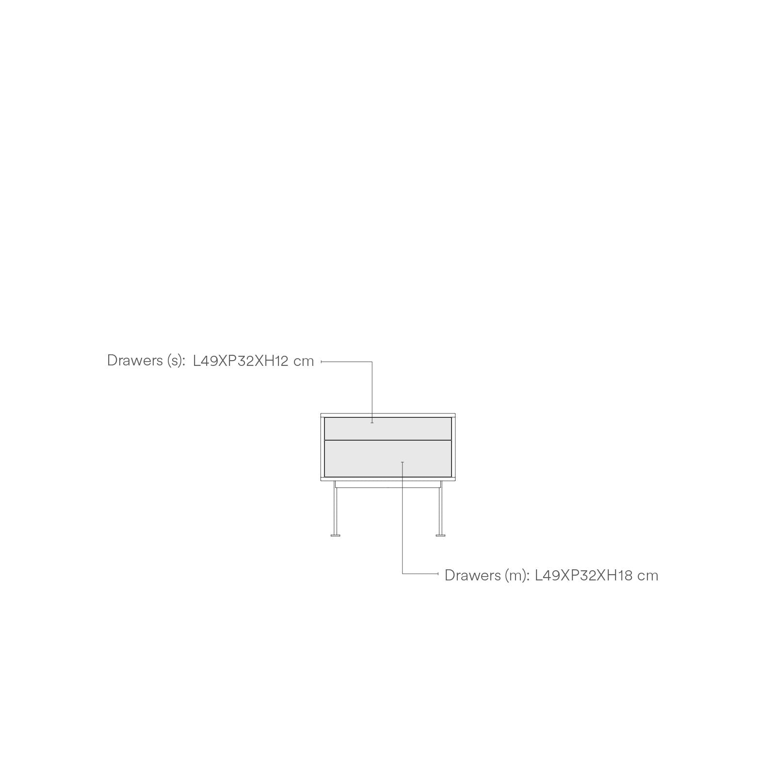 Table de chevet 2 tiroirs 52x59 cm Yoko chêne crème