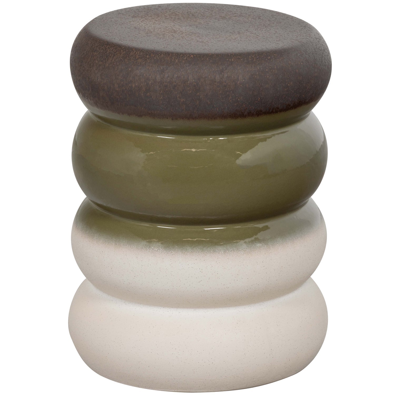 Tavolino curvo in ceramica Bulb 44x34 cm