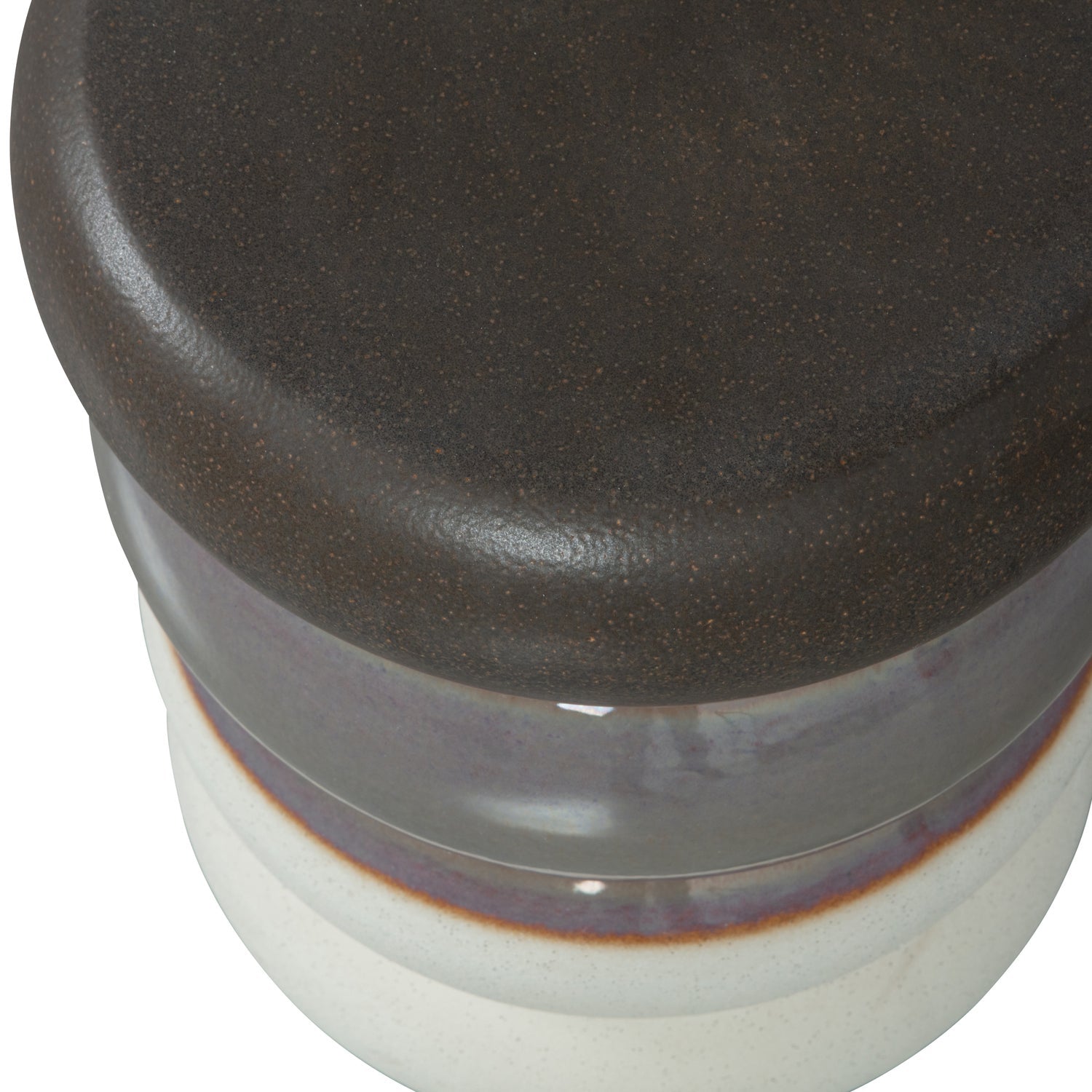 Tavolino curvo in ceramica Bulb 44x34 cm