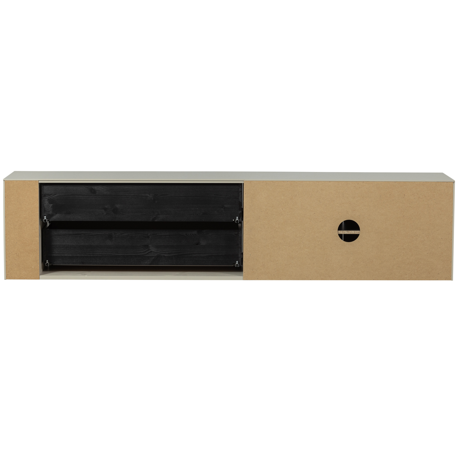 Mobile TV 2 ante 2 cassetti in legno di pino Settle Down 45x200 cm