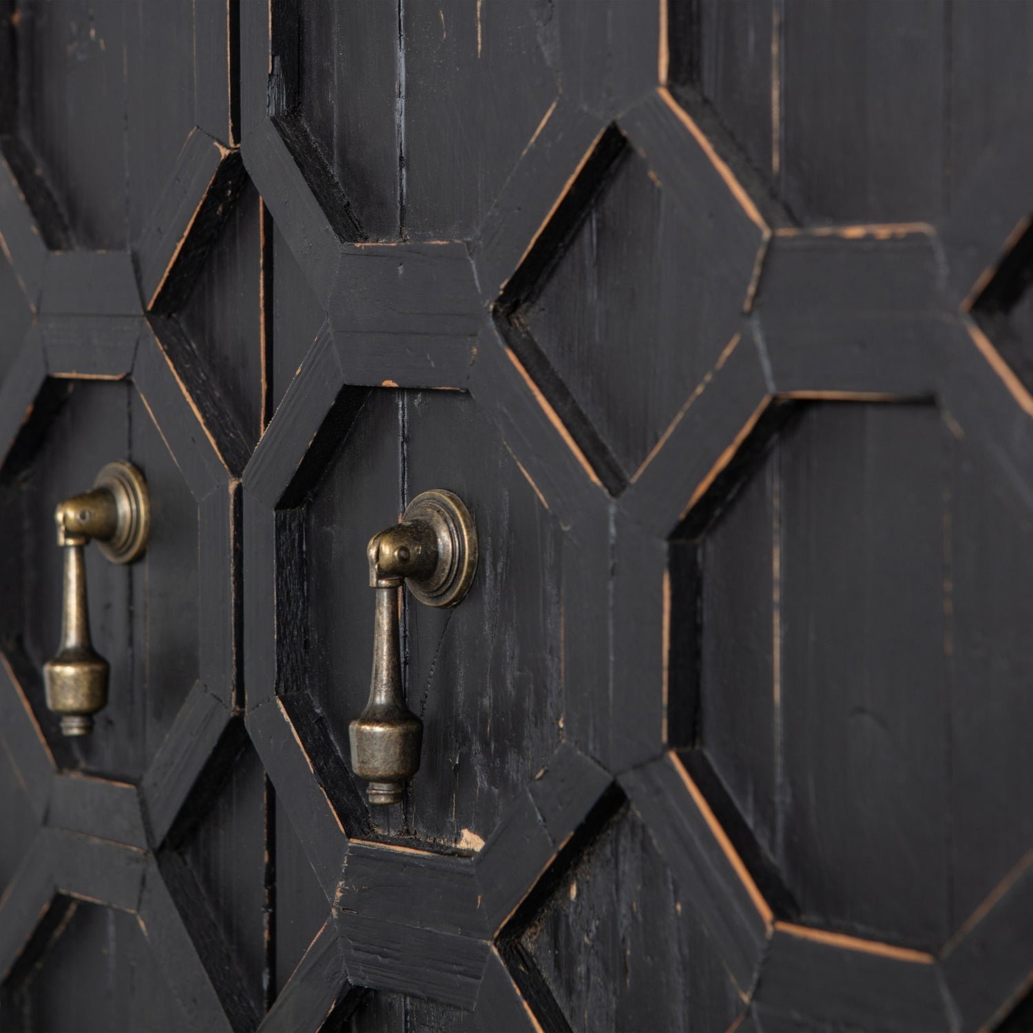 Credenza 2 ante in legno di pino nero Bequest 210x60 cm