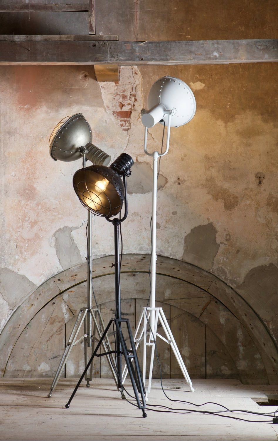 Lamp de sol blanche Spotlight