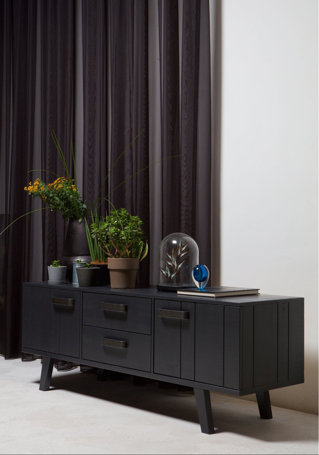 Mobile TV 2 cassetti nero opaco Watch