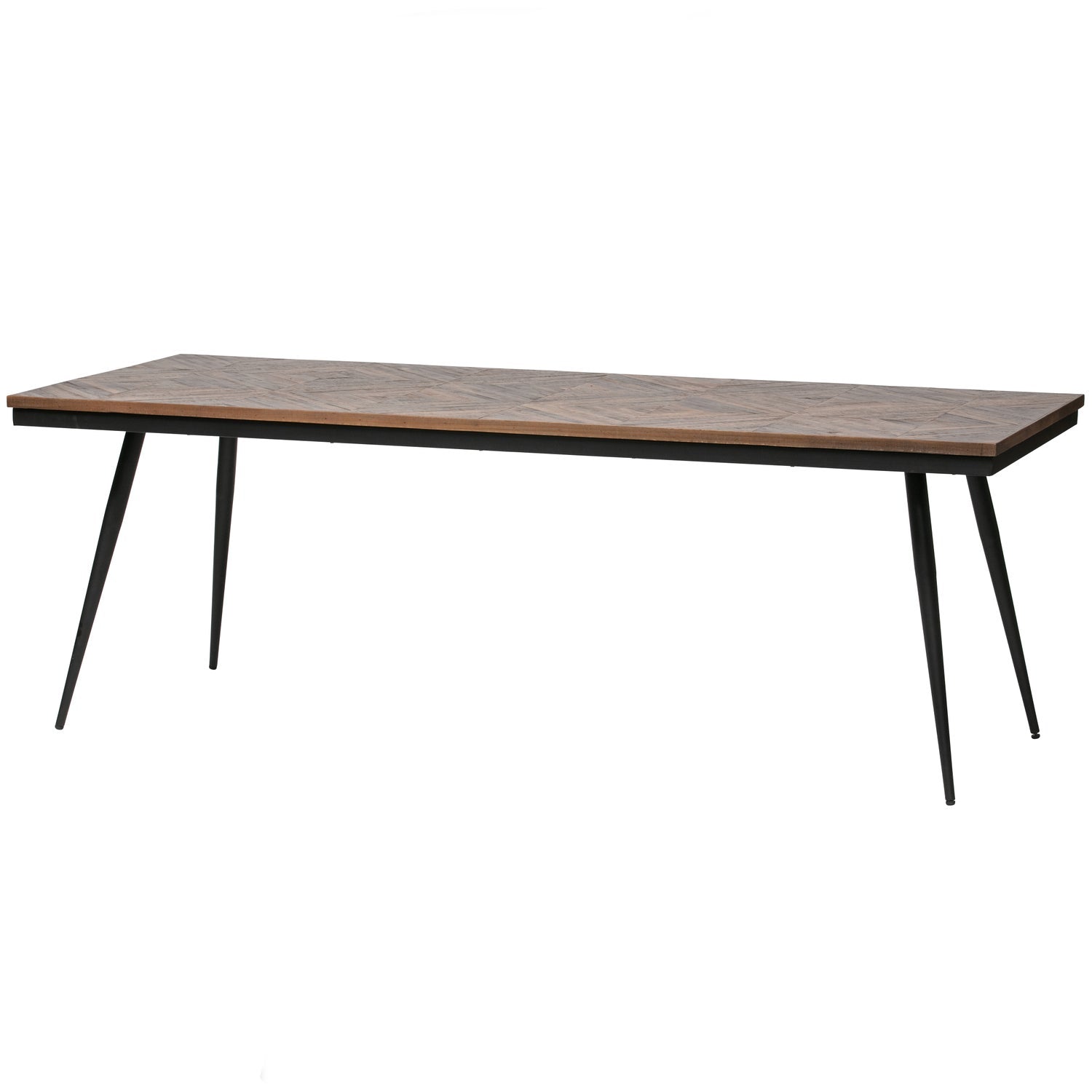 Tavolo da pranzo in metallo nero Rhombic 76x220 cm