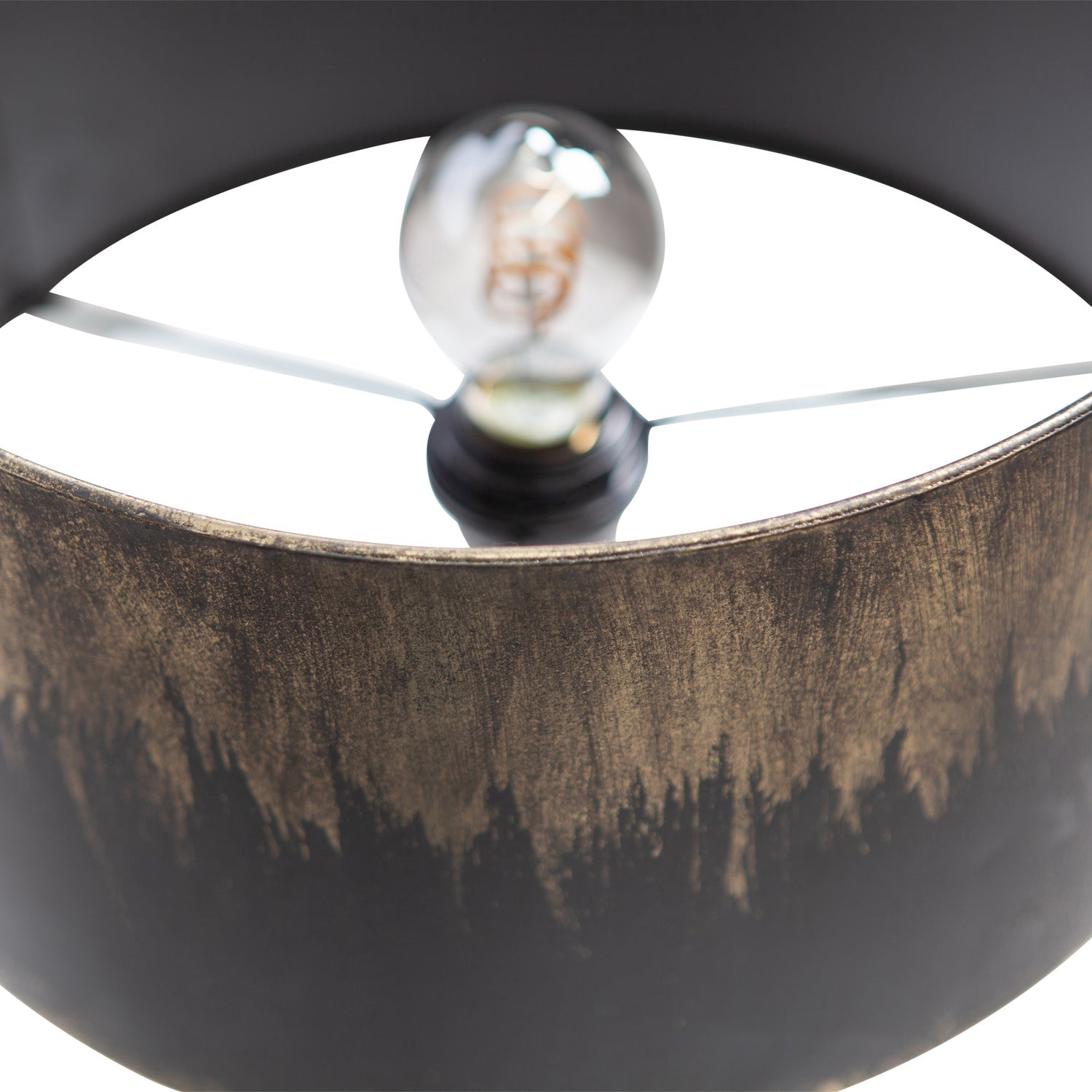 Lampada da tavolo in acciaio nero Blackout 56x34 cm