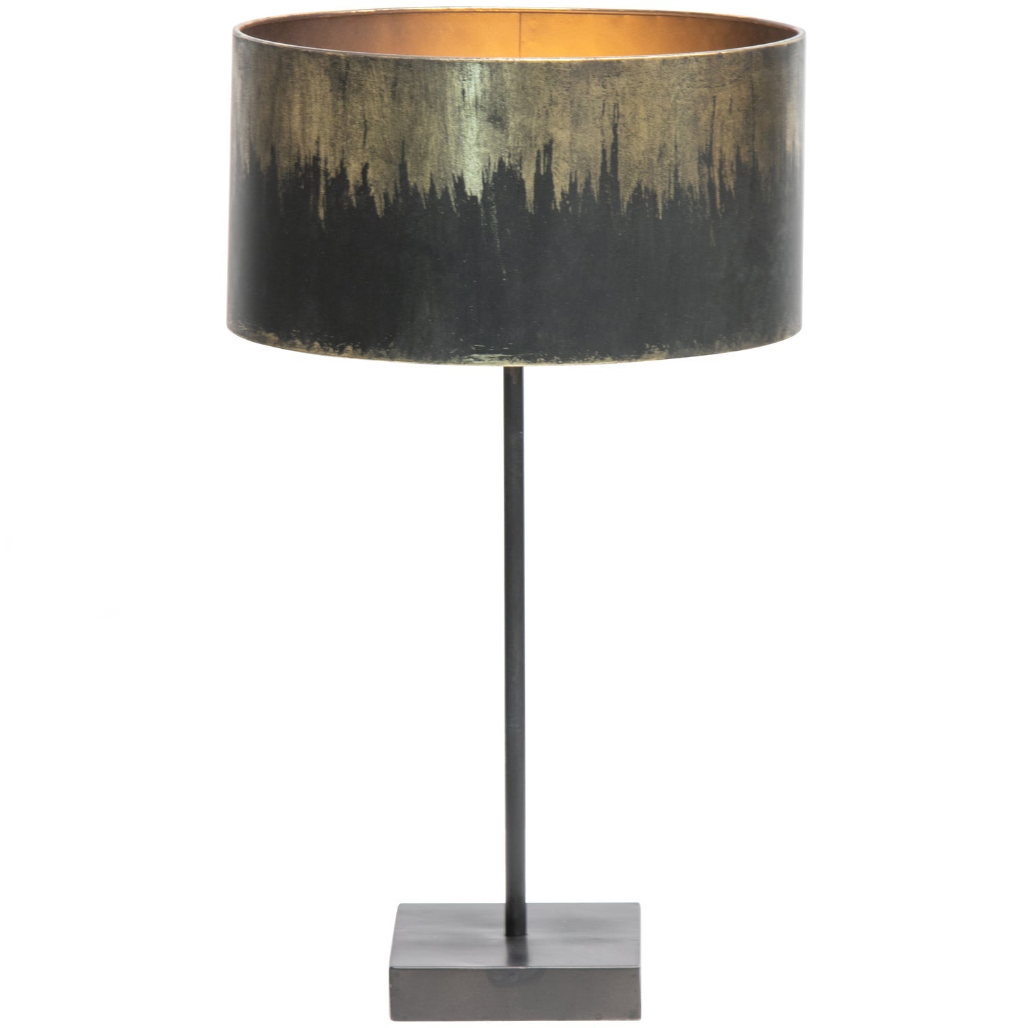 Lampada da tavolo in acciaio nero Blackout 56x34 cm