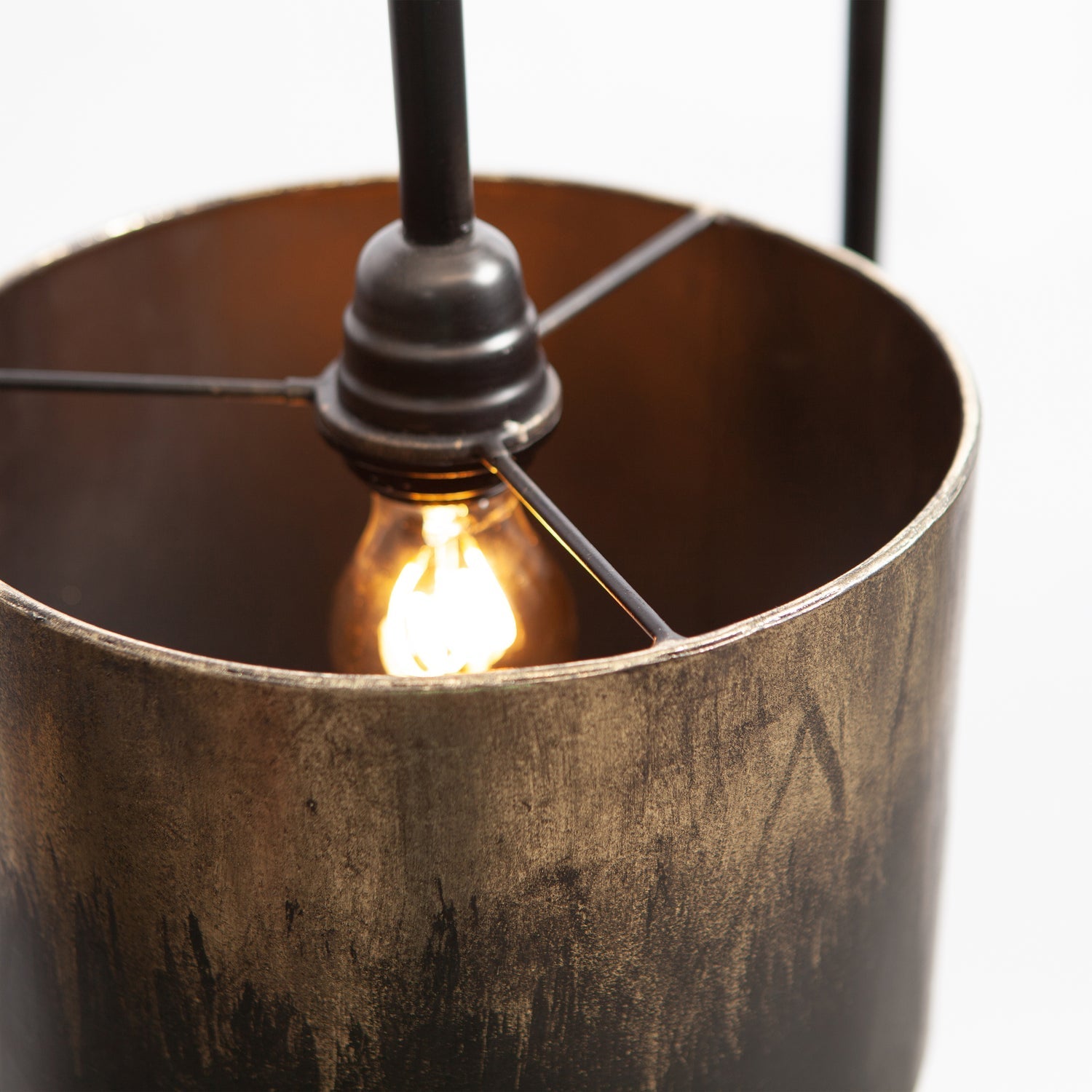 Lampada da terra in acciaio nero Blackout 160x30 cm