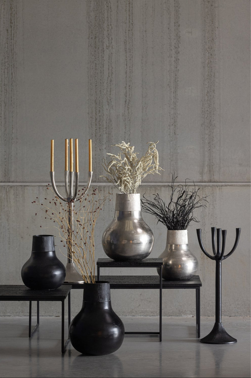 Chandelier en argent Reach 80x28 cm