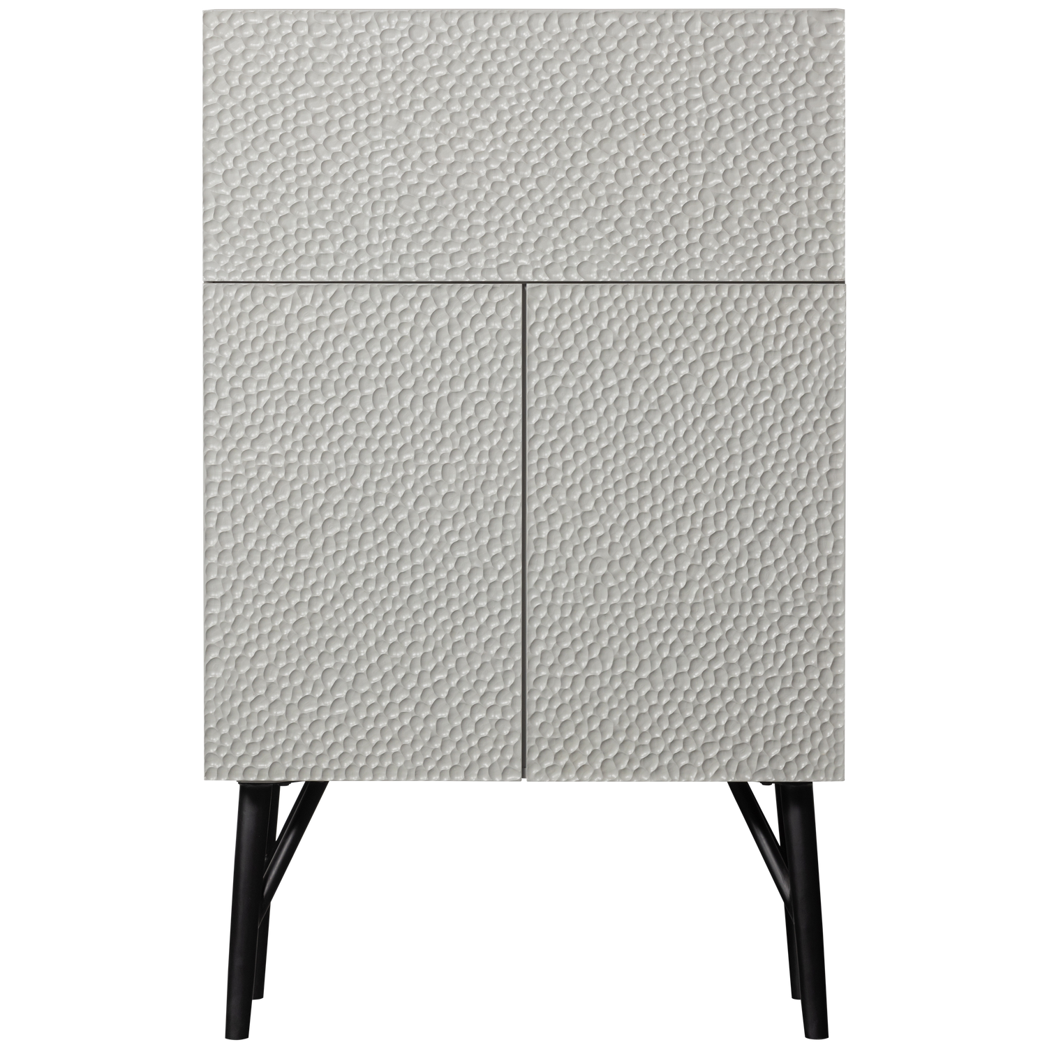 Buffet en bois de manguier gris brouillard 146x90 cm