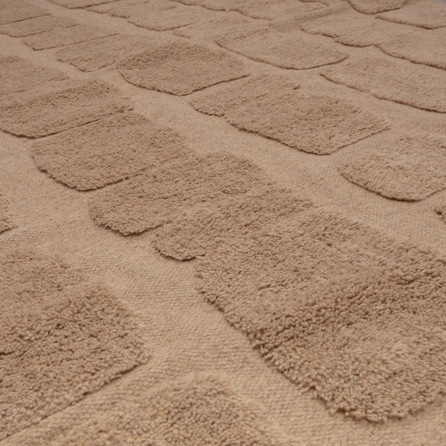 Tapis imprimé beige foncé Bricks 240x170 cm