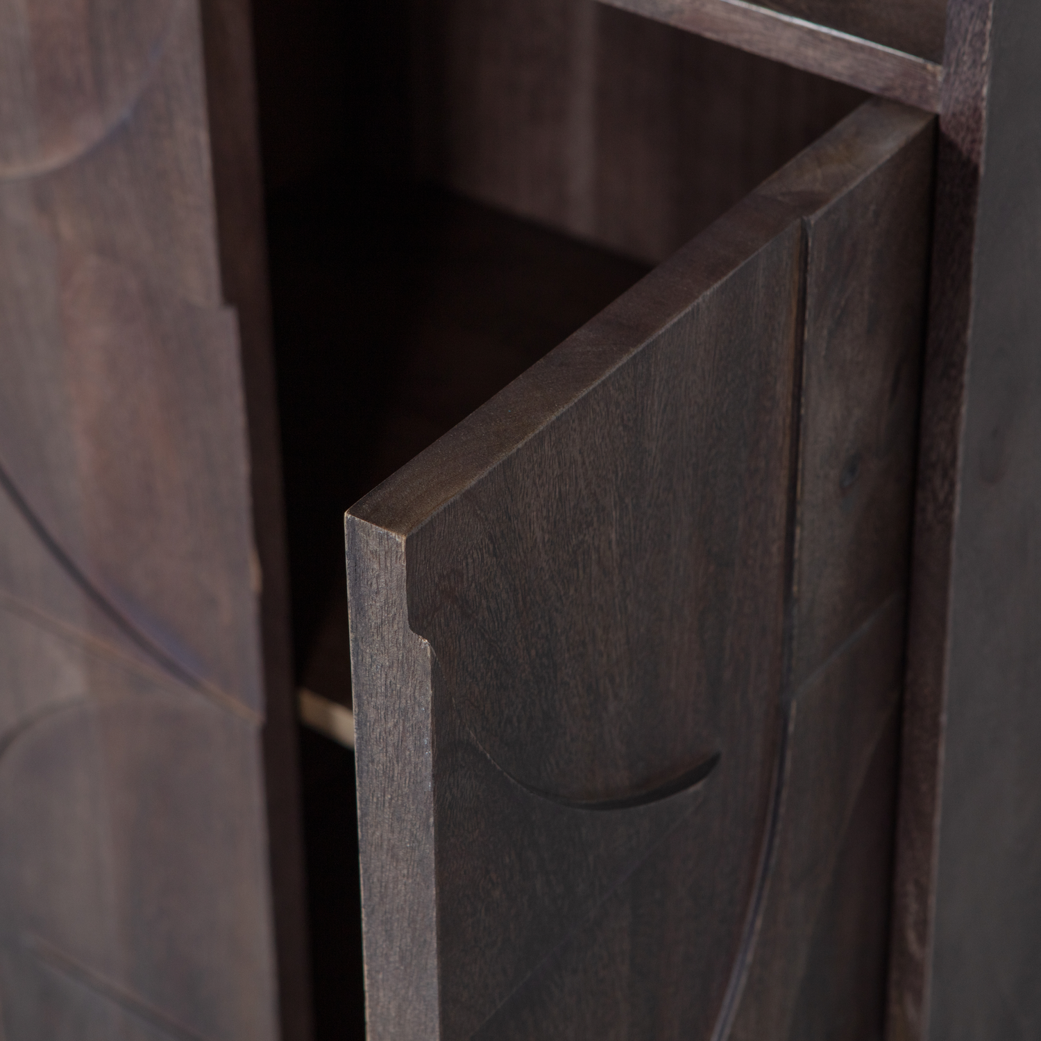 Buffet 4 portes en bois de manguier Draw 200x60 cm