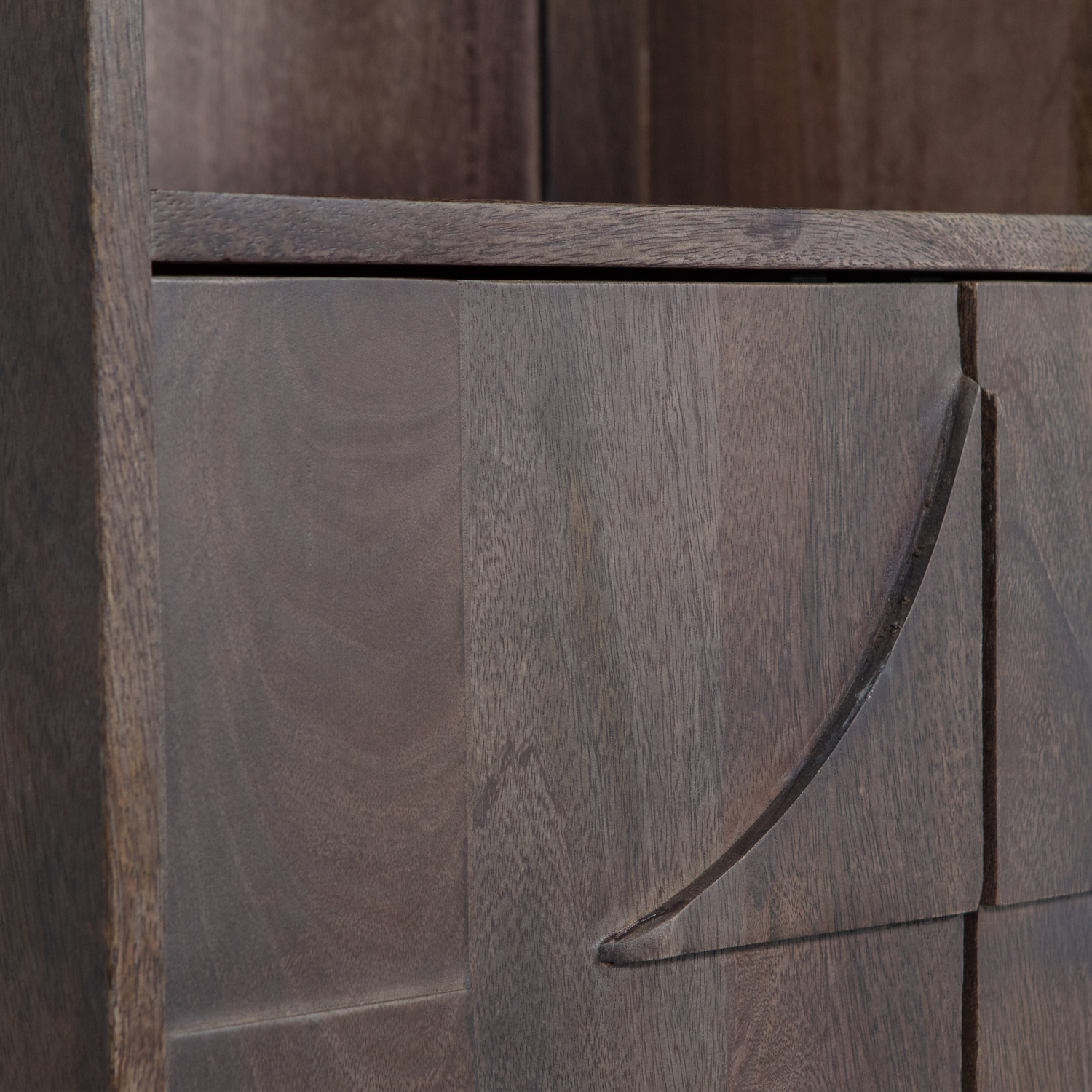 Buffet 4 portes en bois de manguier Draw 200x60 cm