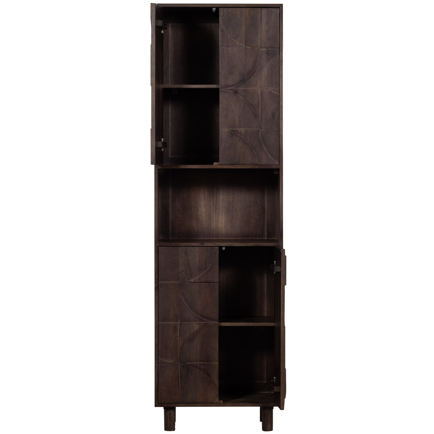 Buffet 4 portes en bois de manguier Draw 200x60 cm